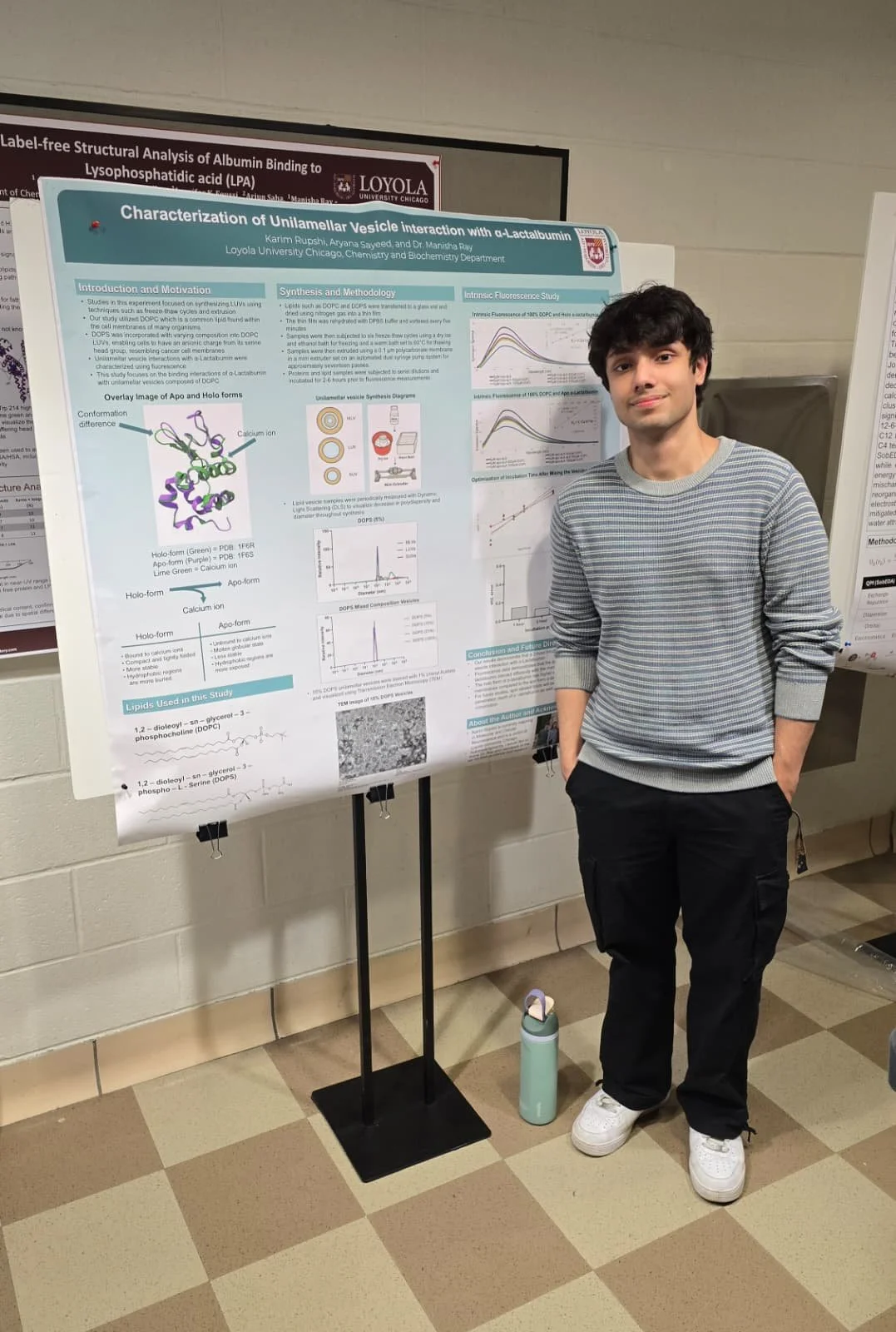 Karim at Chem 300 poster session, spring 2026
