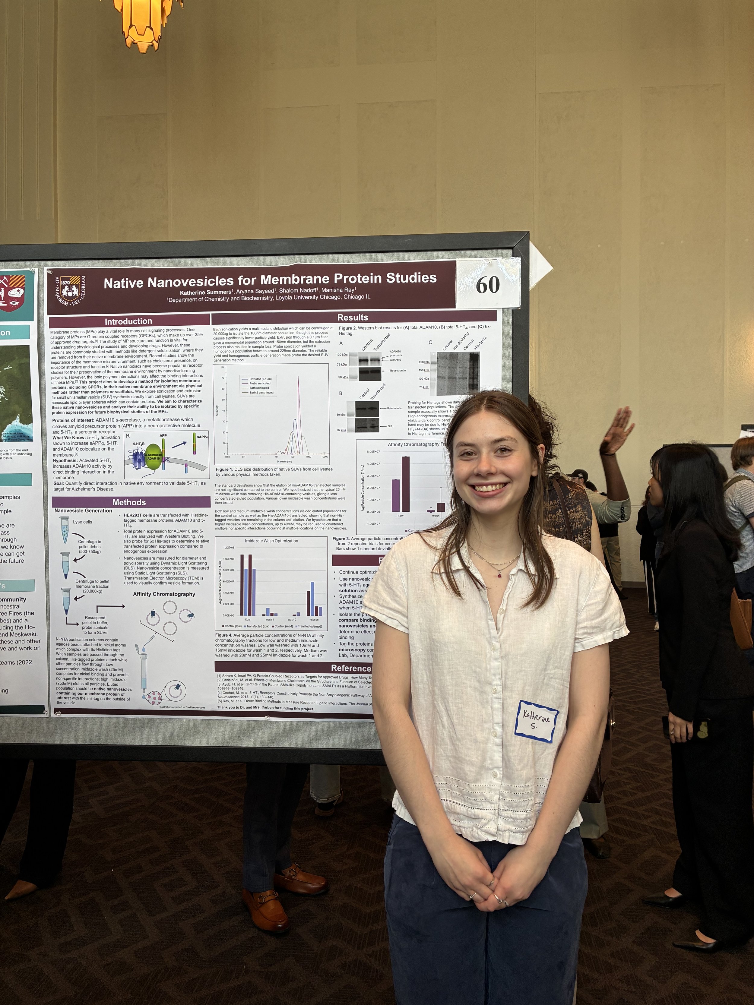 Katherine presenting her work at URES, Loyola spring 2026