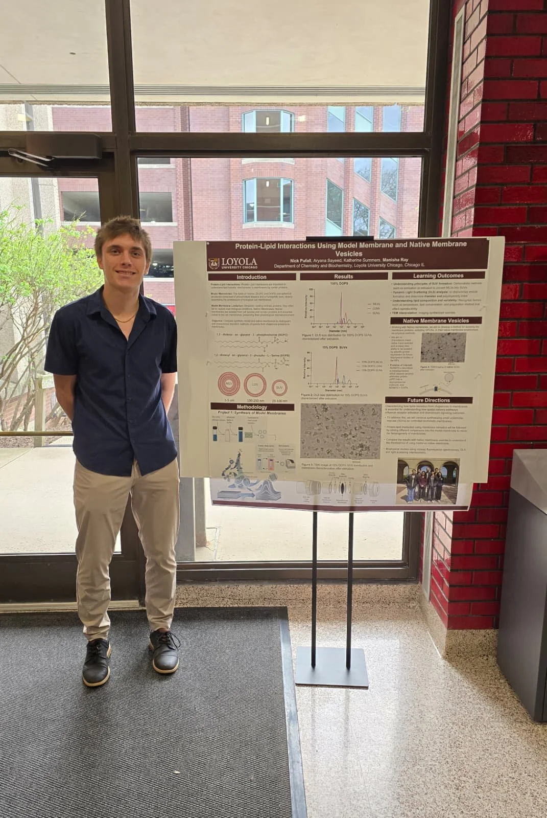 Nick at Chem 300 poster session, spring 2026