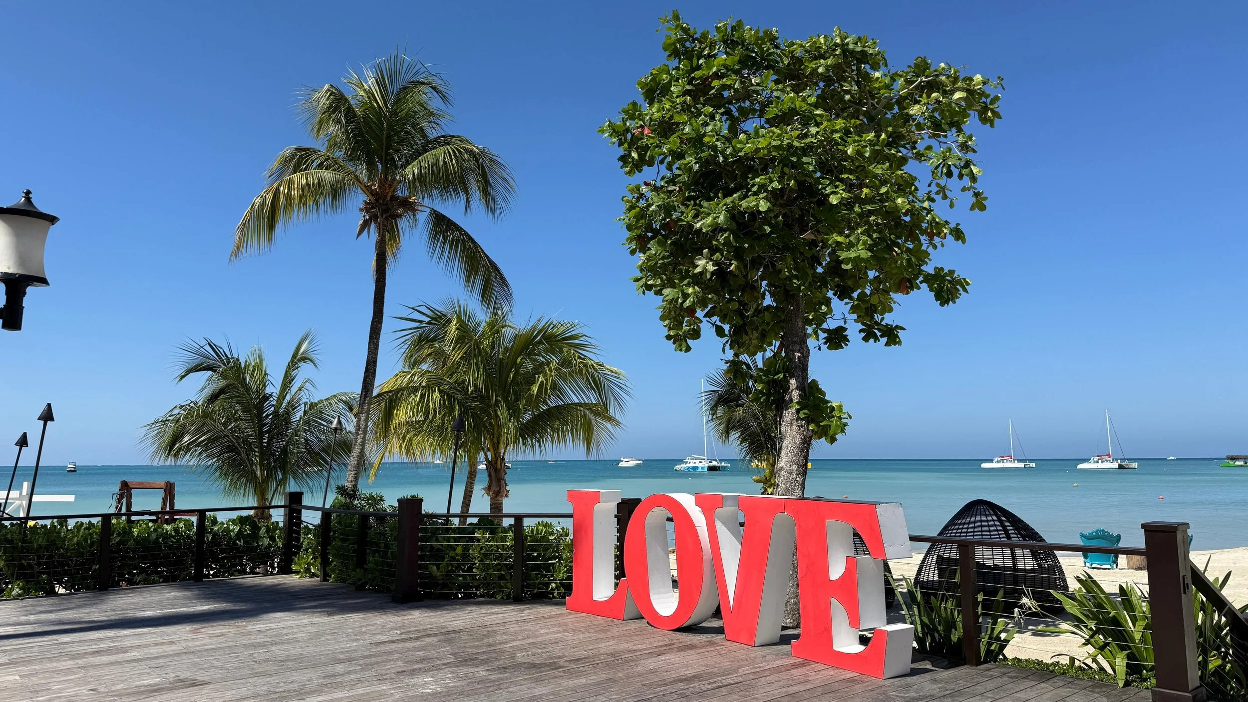 Sandals Negril Love Sign