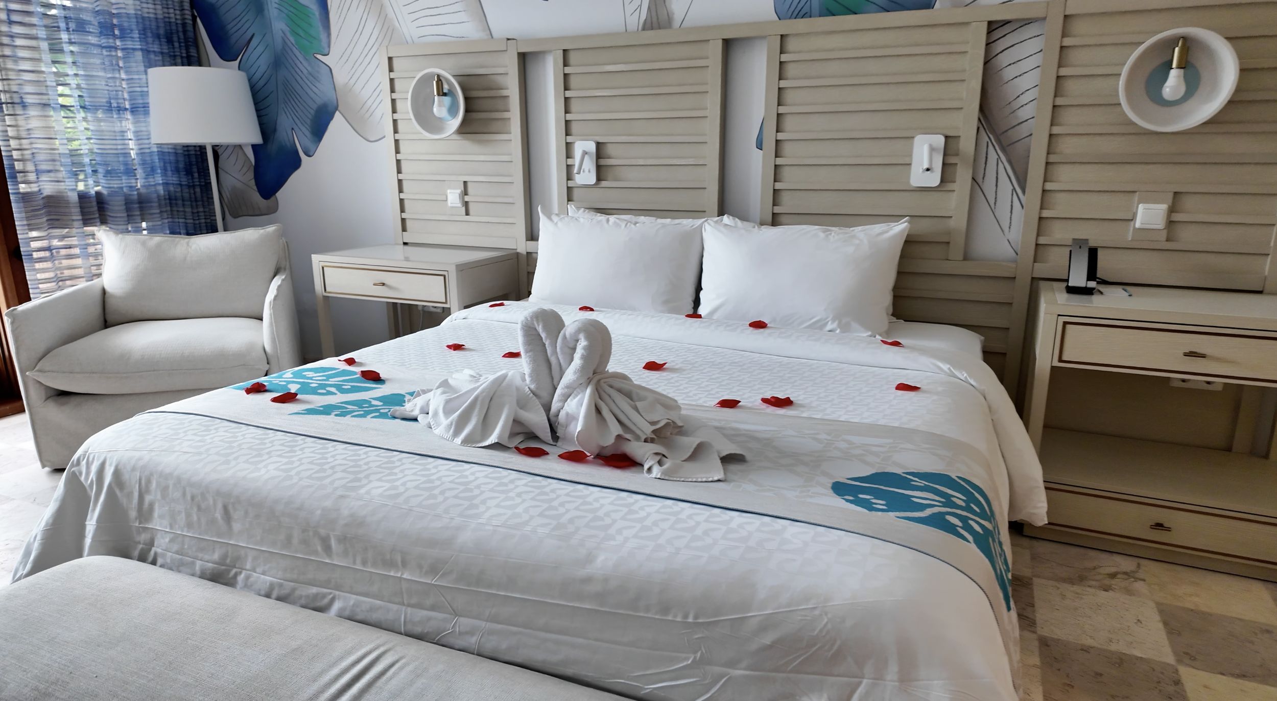 Rose Petals on Bed