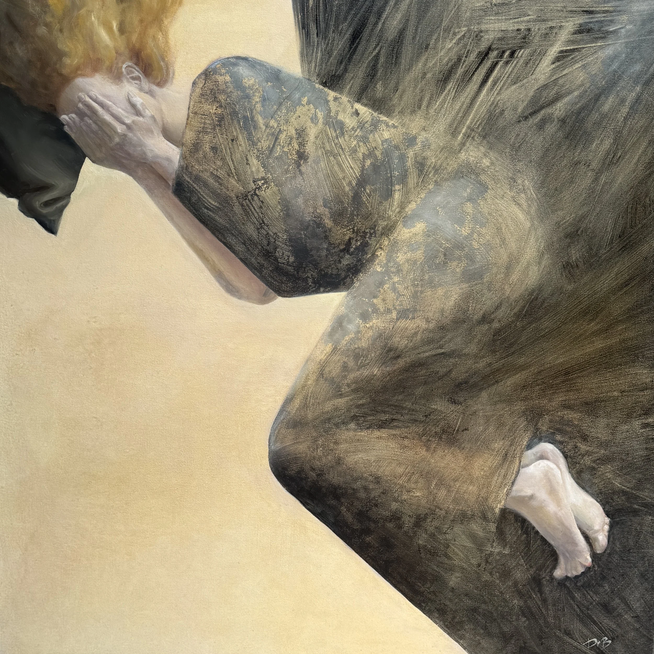 Nowhere Inside — oil on canvas, 100 × 100 cm, 2025