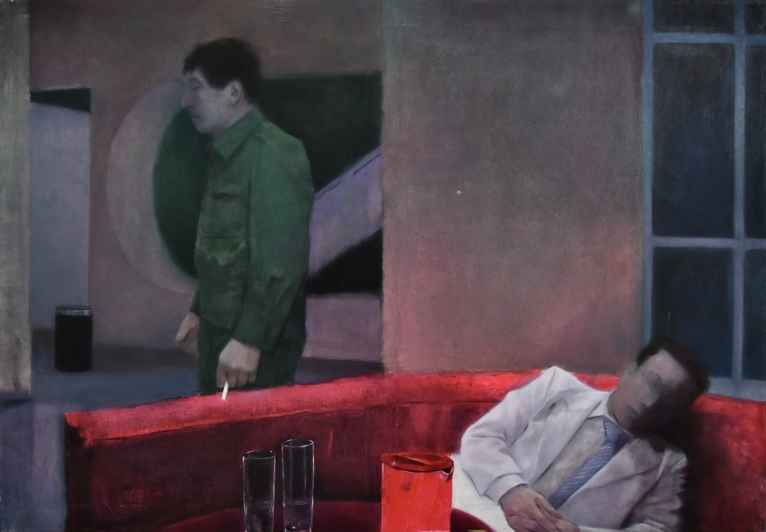 Jinyuan Zhang - Have You Figured Out What to Do?, 100x70cm, oil painting on canvas, 2024