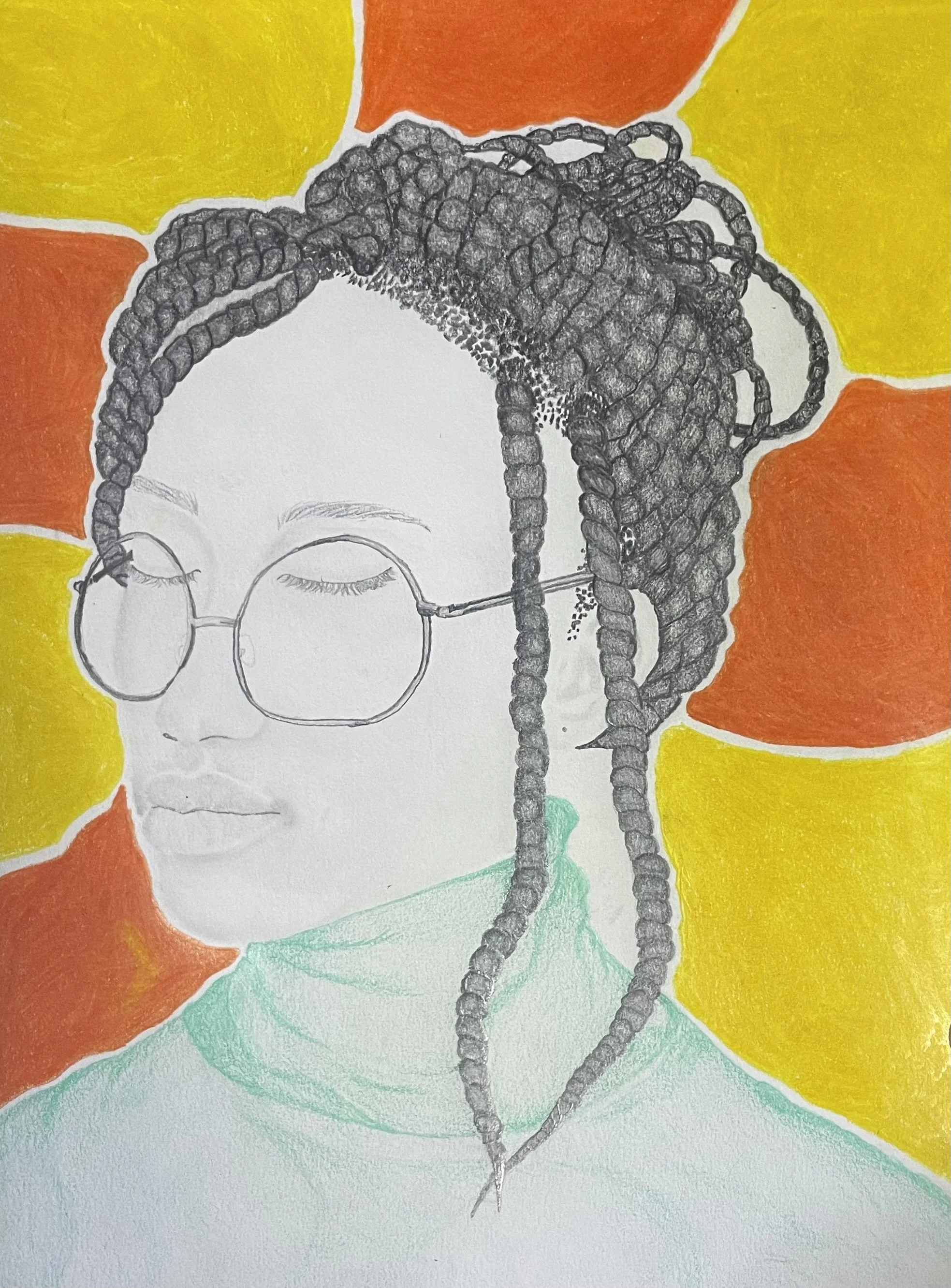 Löhyke Klein - April, Beauty, colored pencils