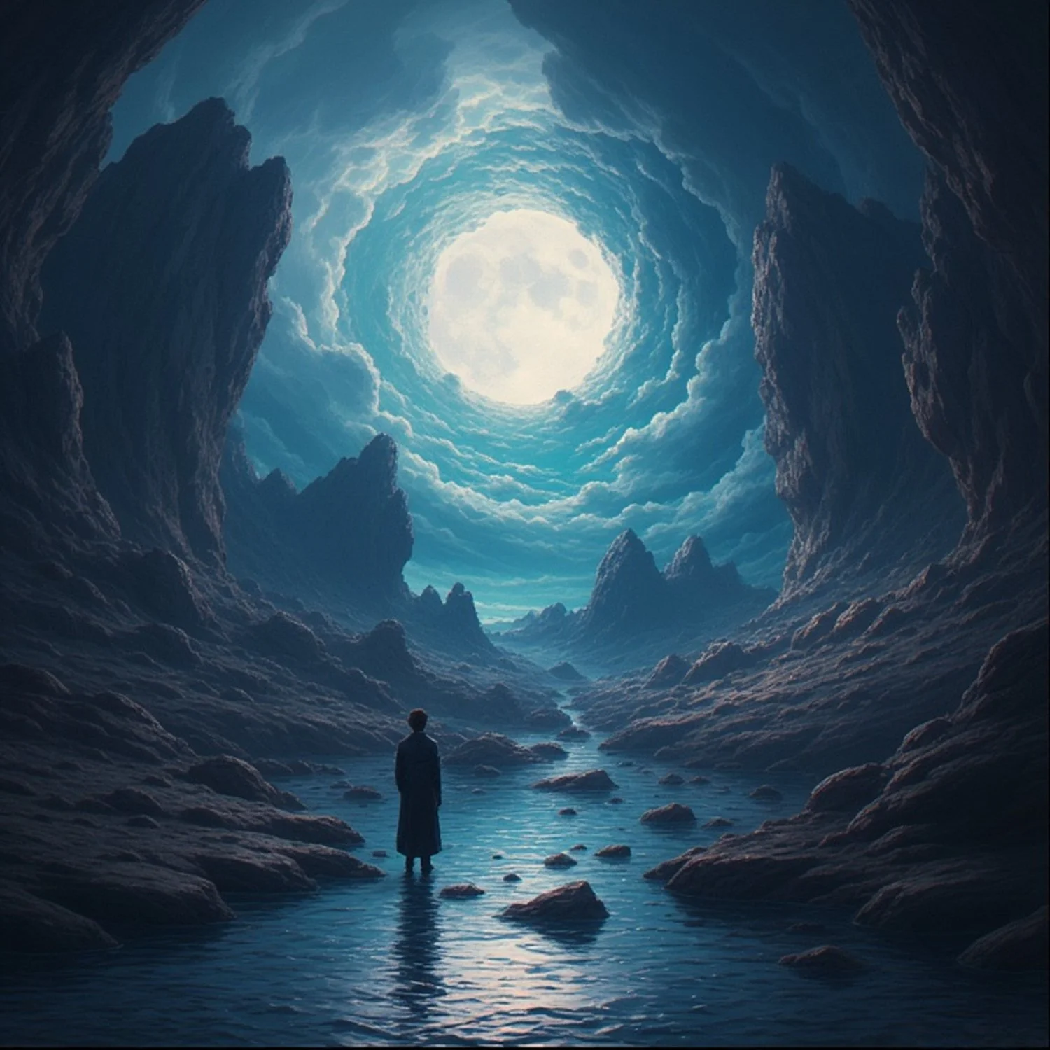 Piotr Pietruszewski - Tidal Eye of the Moon, AI, 2025