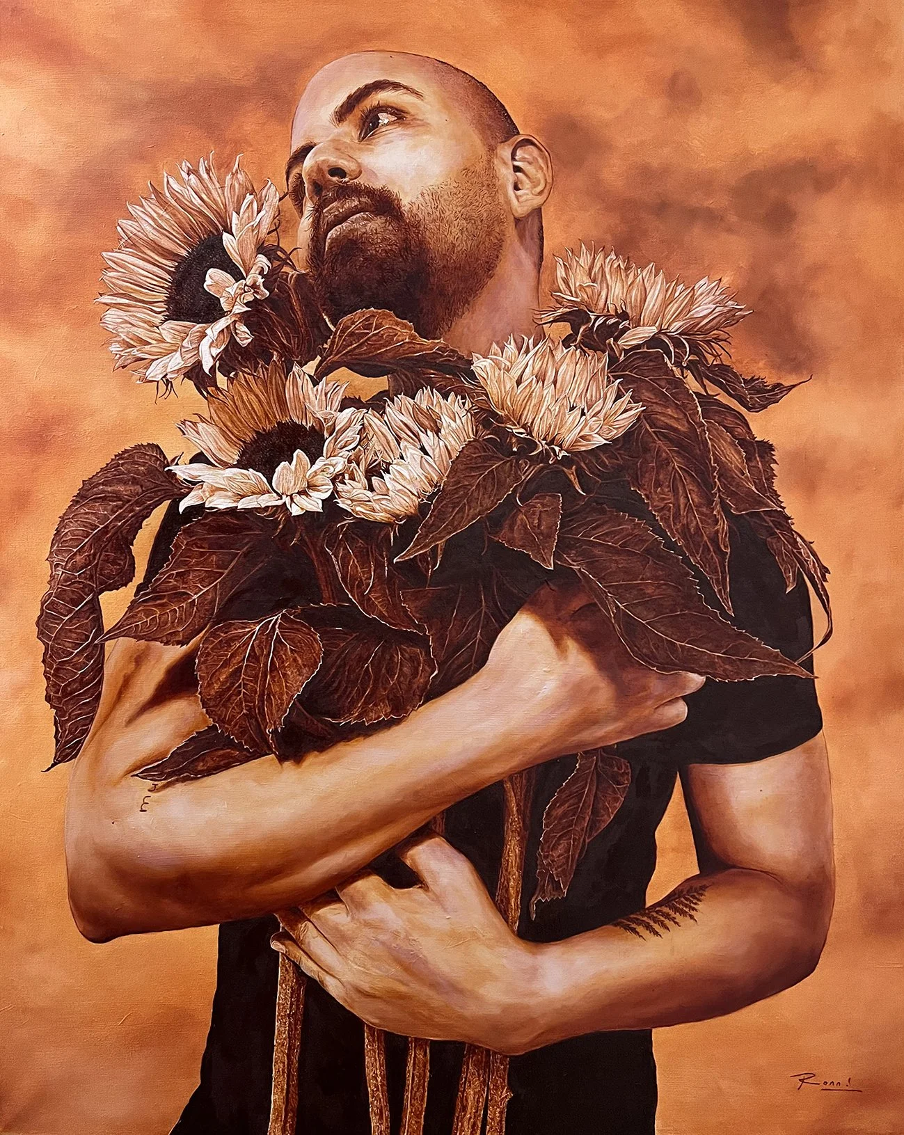 Ronn Kools - Sunflowers,
80 x 100cm, oil on canvas, 2025