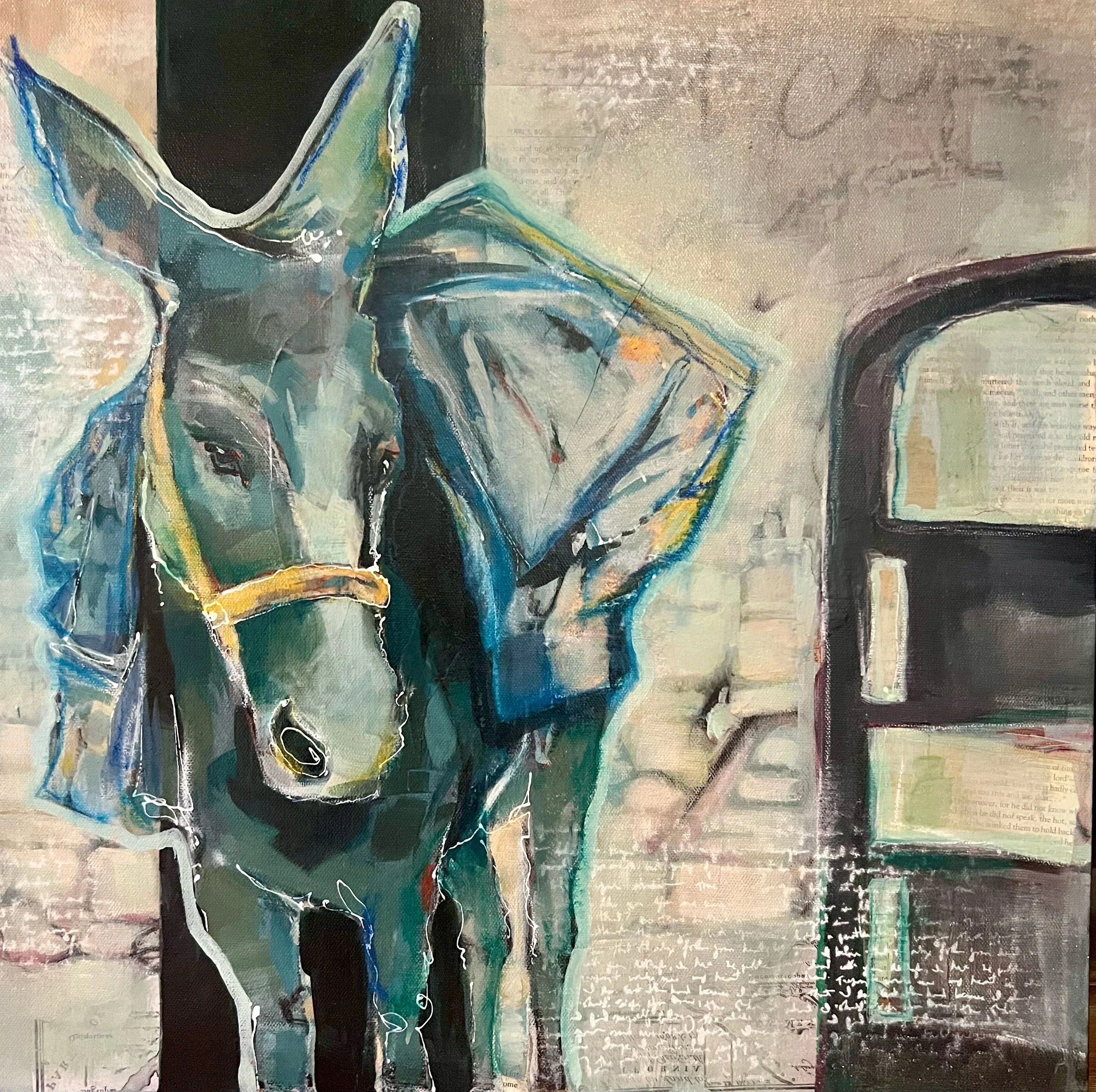 Terri Goodness - “Waiting by the Gate”, Mixed Media, 20 x 20 x 0.5 in., $1,820
