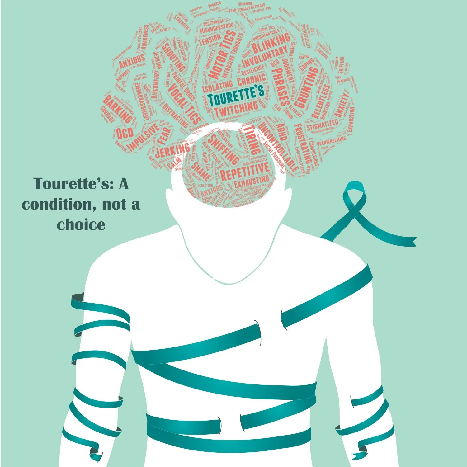 Chloe Korcz - We Need More Awareness! – Tourette’s Awareness, Digital Illustration, 3600 px × 3600 px, 2025