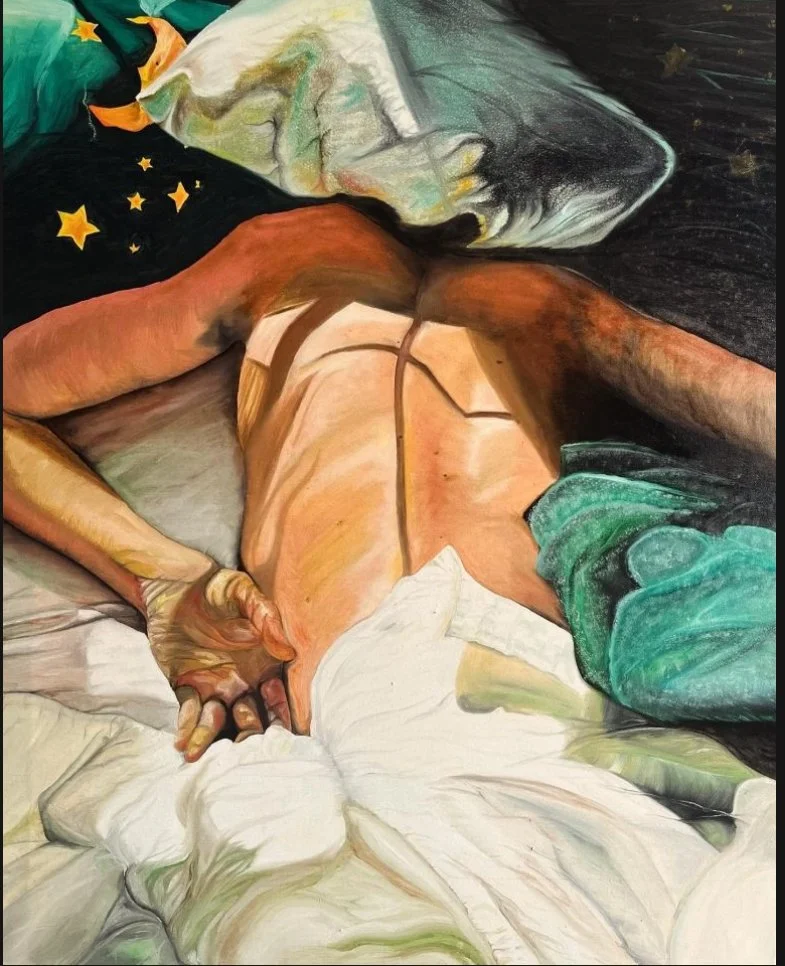 Ella Moritz - Backbone, Oil on canvas, 100 x 80 cm, 2024