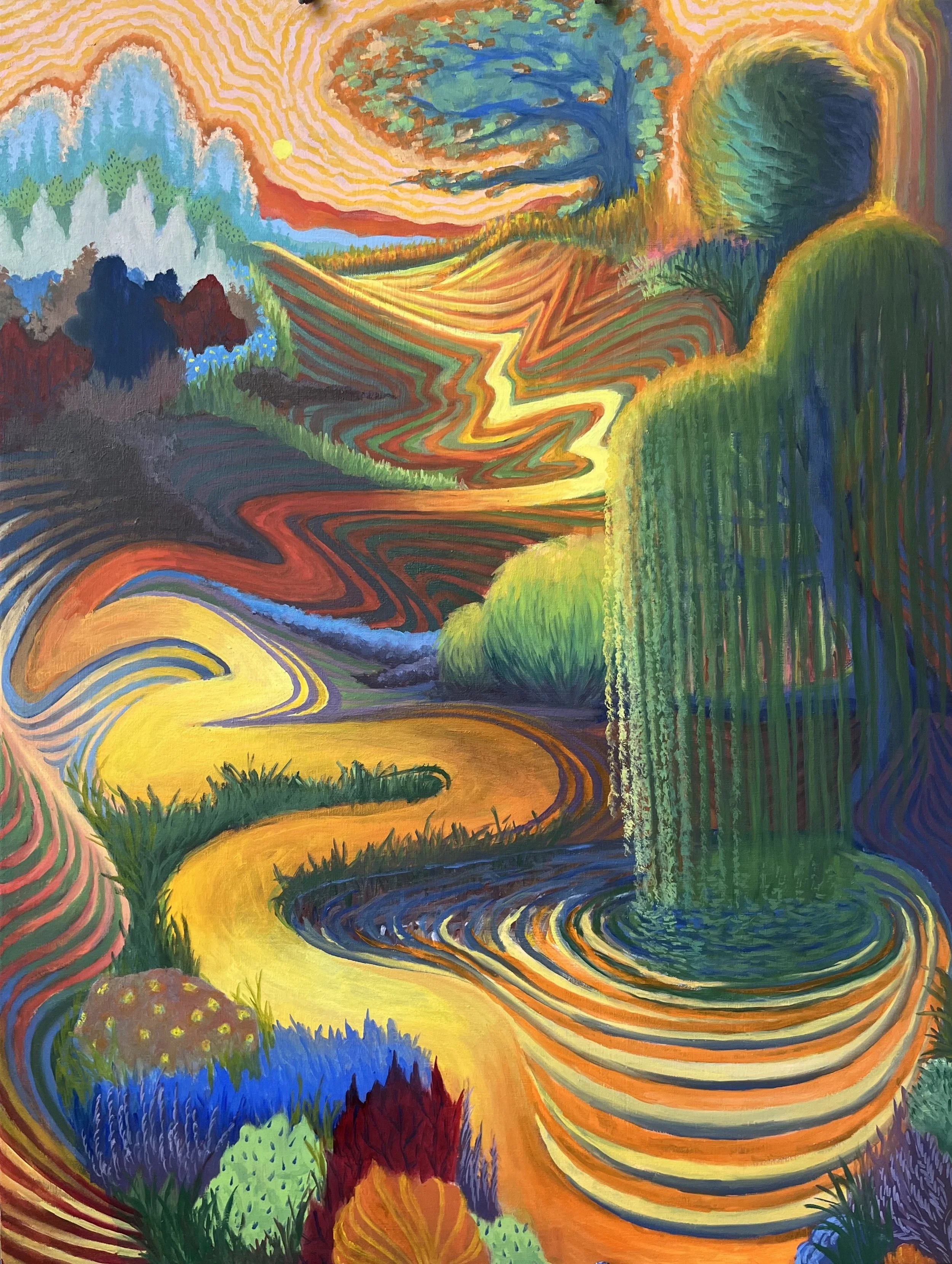 
Syeda Safdar - “Chromatic Hillside,” Oil on Canvas, 30 x 40”, 2025, NFS