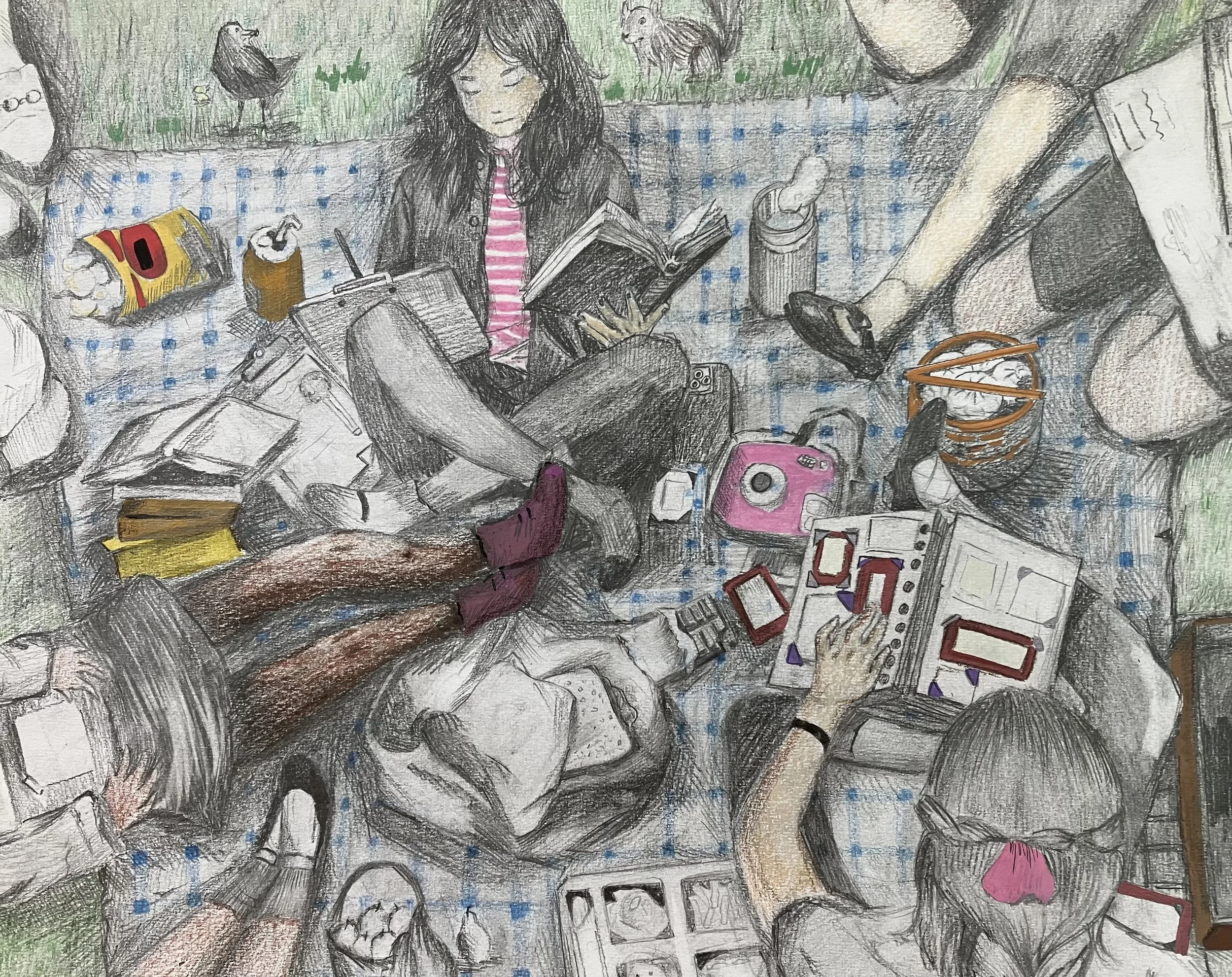 Ashley Lee - One Blanket, Many Stories - 11 x 13, 2024
