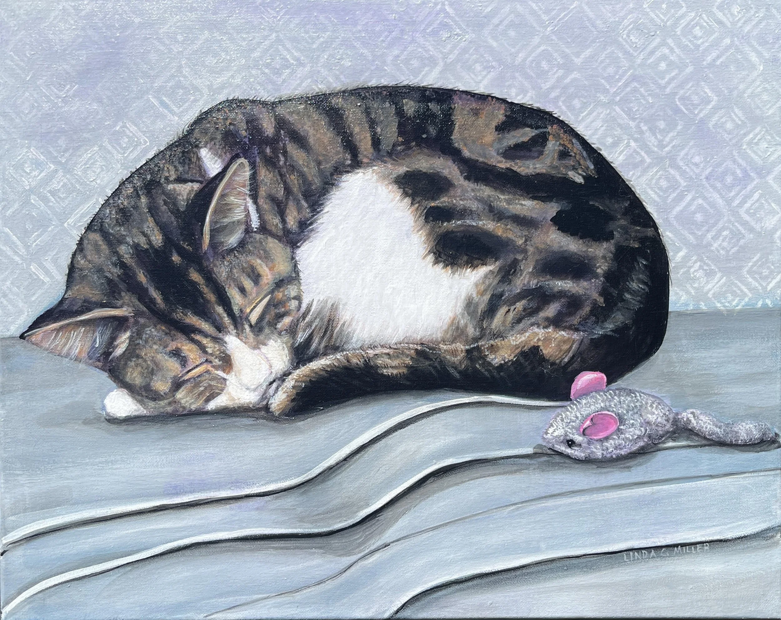 Linda C. Miller - the "Diva" at Rest, acrylic, $350