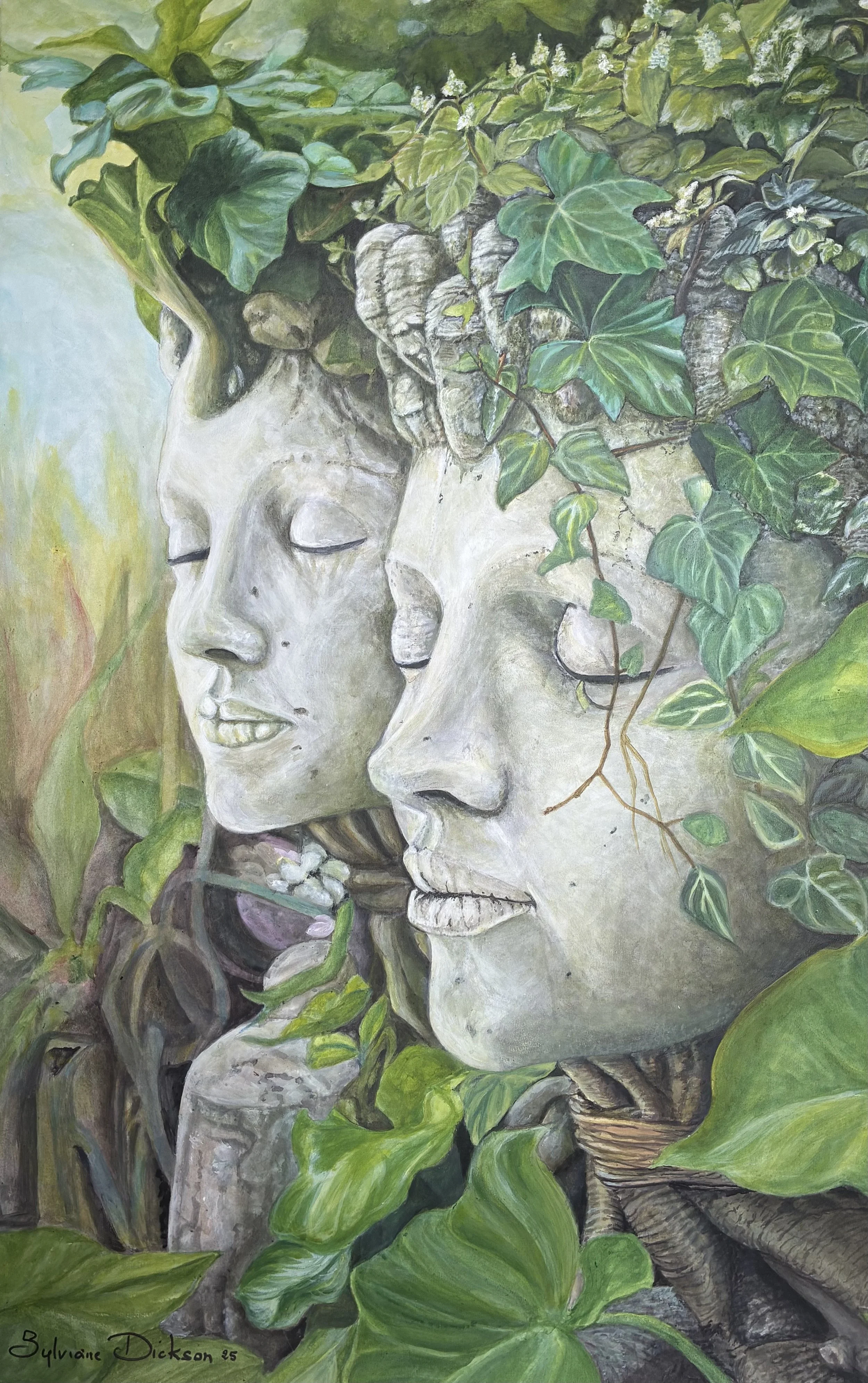 Sylviane Dickson - The Souls of the Park (Acrylic on paper, 28.5 x 19.5, 2025) – $10,000