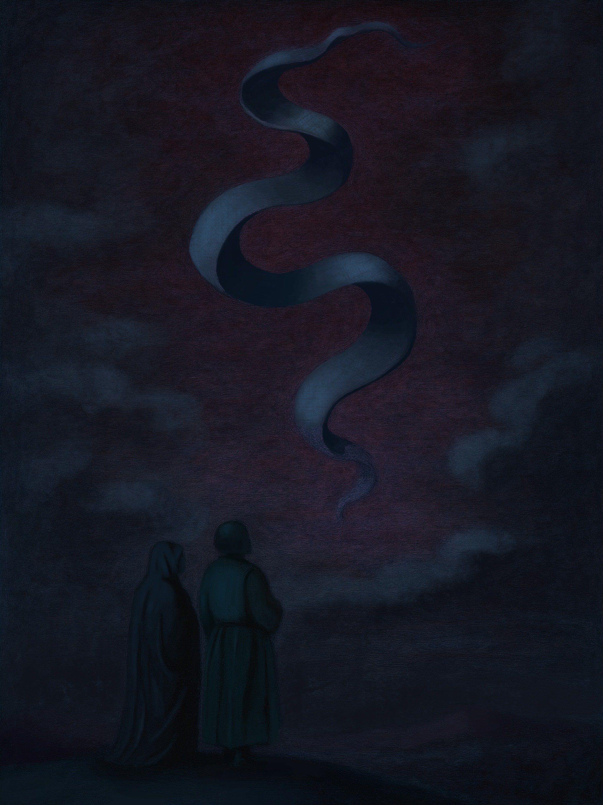 Lilly Hourani - Ribbon in the Sky, Mixed Media