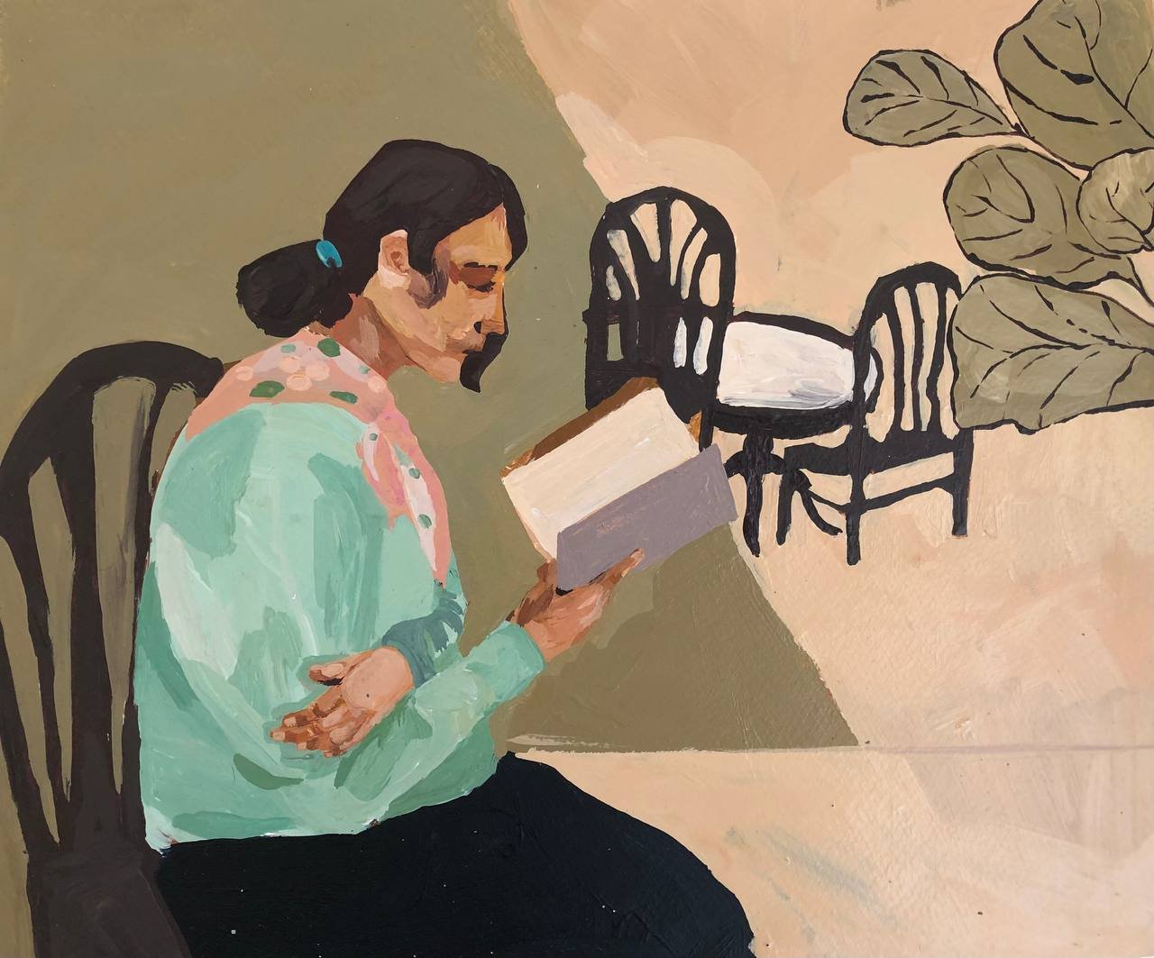 Seyedeh Marjan Shafiei - Untitled, acrylic, 32 x 27cm, 2025