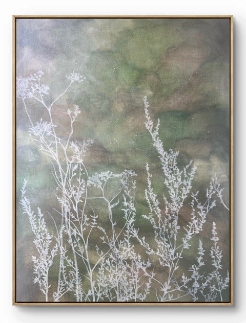 Ekaterina Timofeeva - “Misty grass”, Acrylic on canvas, 60х80 cm, (23х31 inch), 2025