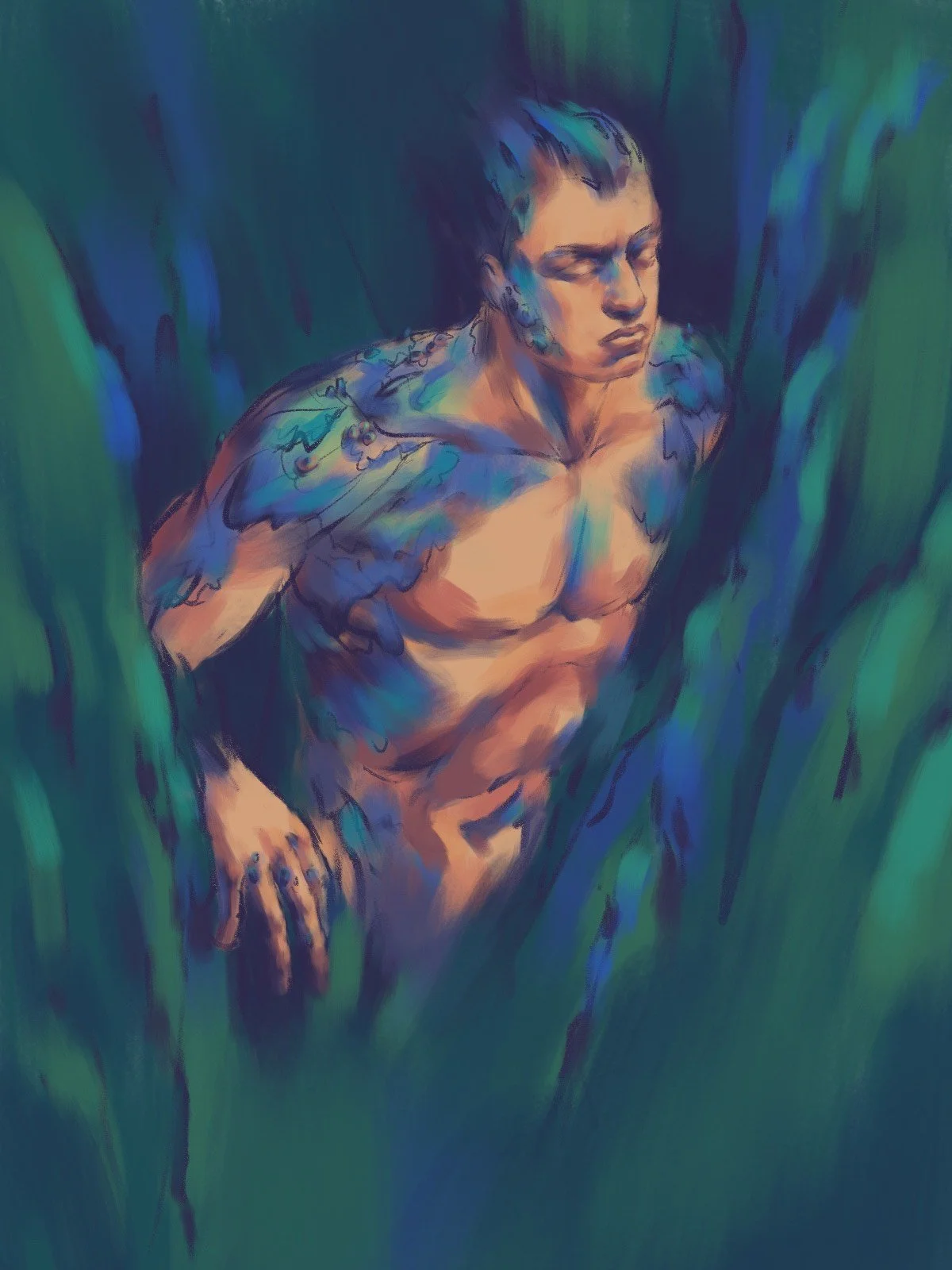 Gereltuul Munkhbat - Molded Minds Ⅰ, Digital (Procreate), 19” x 25”, 2025