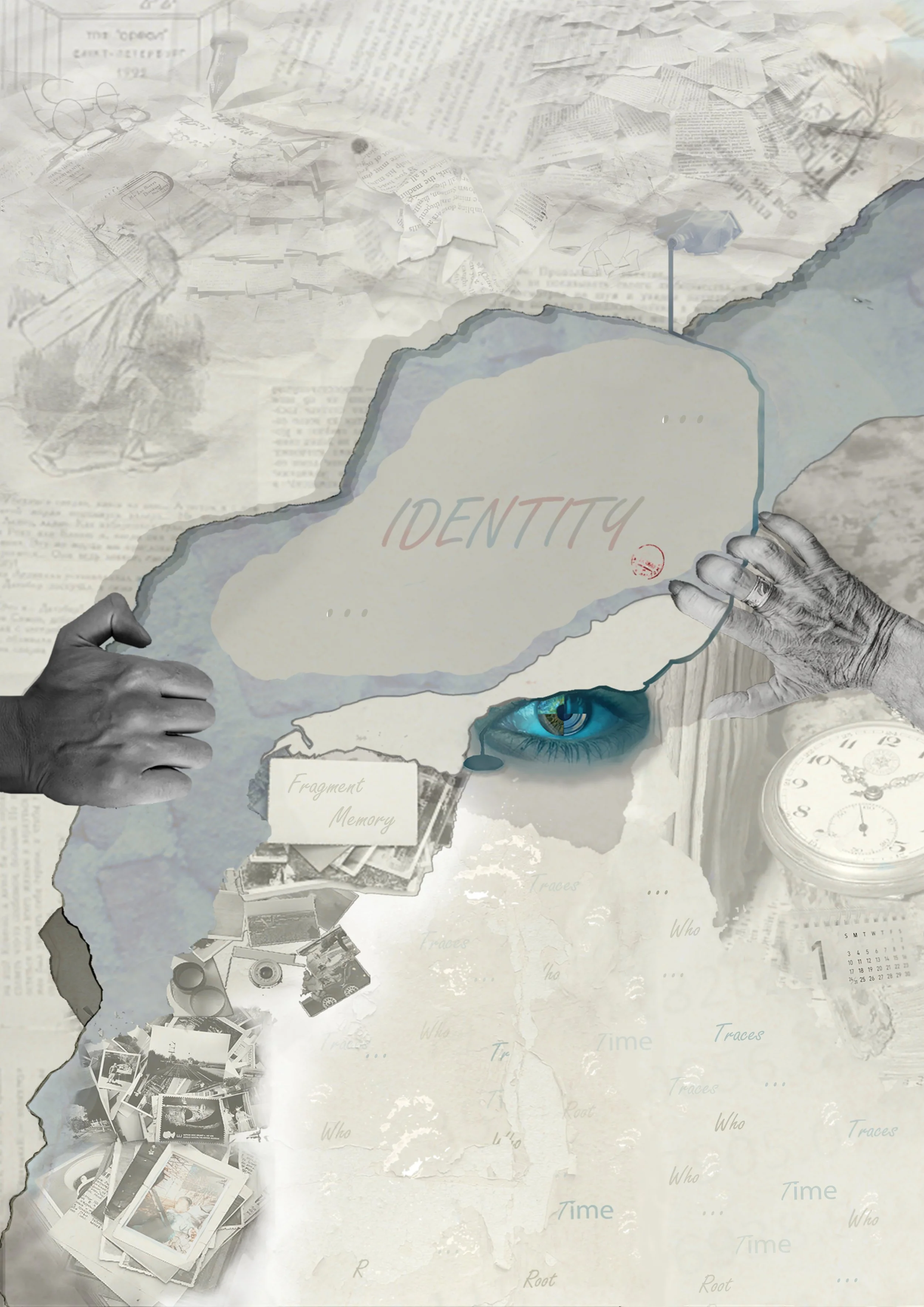 Mariam Al-Kaisi - Identity – The Trace Within,
Digital Collage Technique, photoshop, A3, 2025