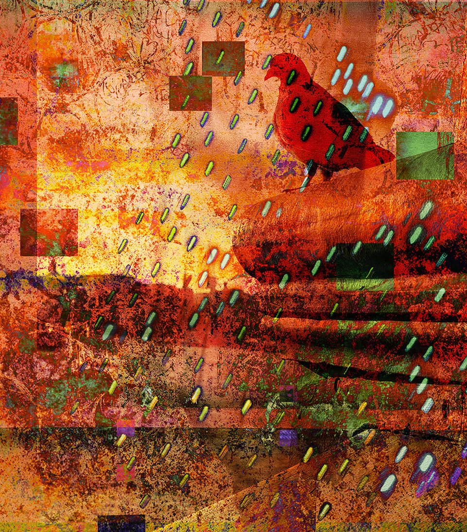 Jenny Pivor - This Too Shall Pass, composite photography, 15 x 13, 2025, $300