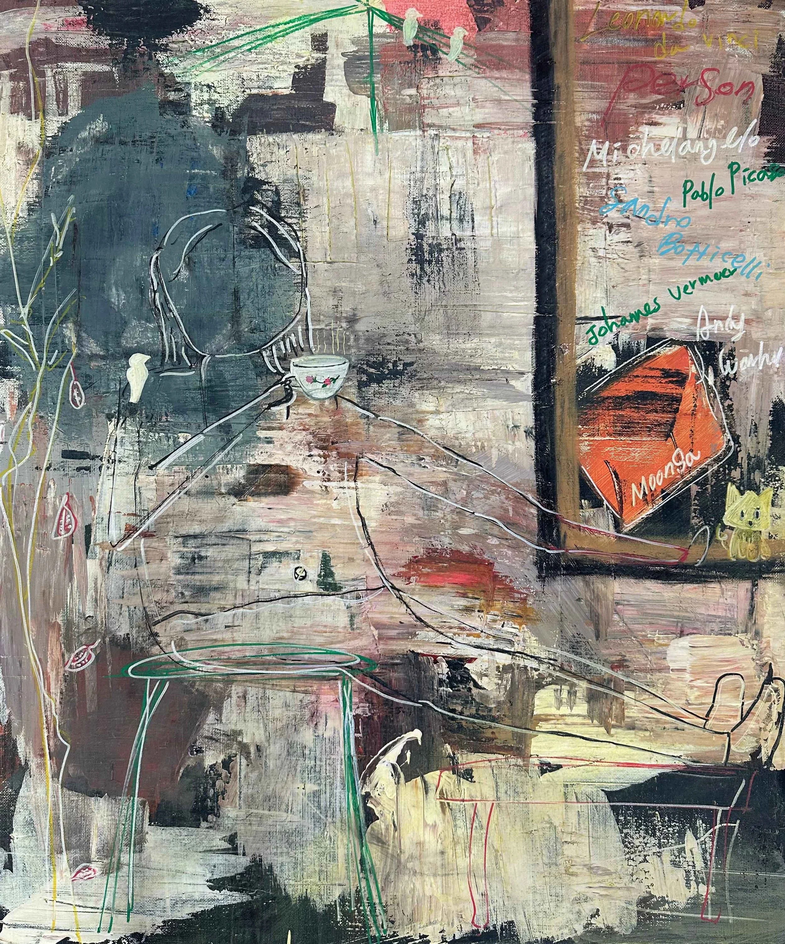 Moon Samuel (문사무엘) - ME 2, 72.7 x 60.6 cm, 2024, Mixed Media on Canvas, Instagram: @sampers0n  