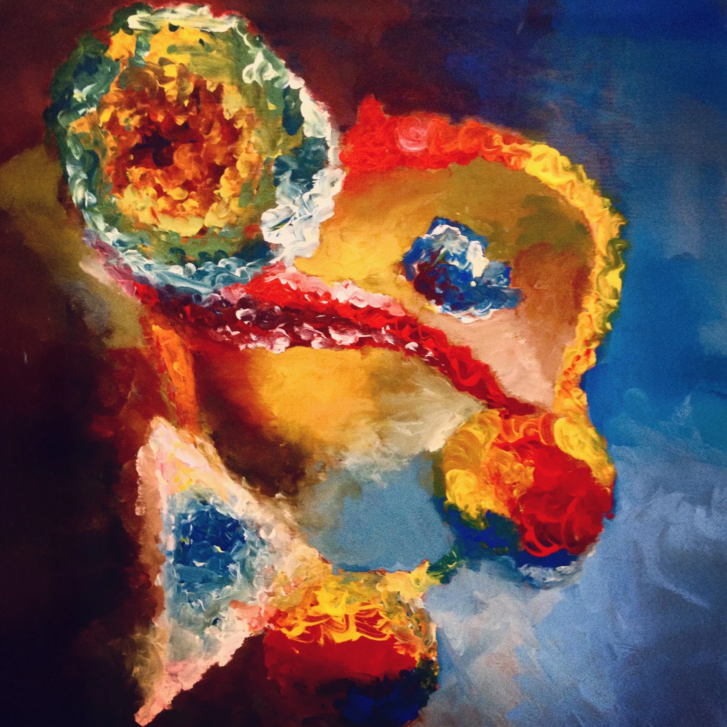 Nera Hamzah - Phoenix in Bliss, Acrylic, 30x30, 2023