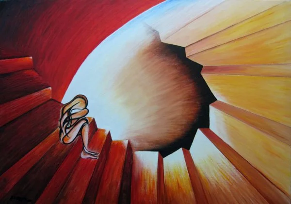 Sam Ayad - THERE LIGHT END LIFE, 70x100cm oil on canvas. 