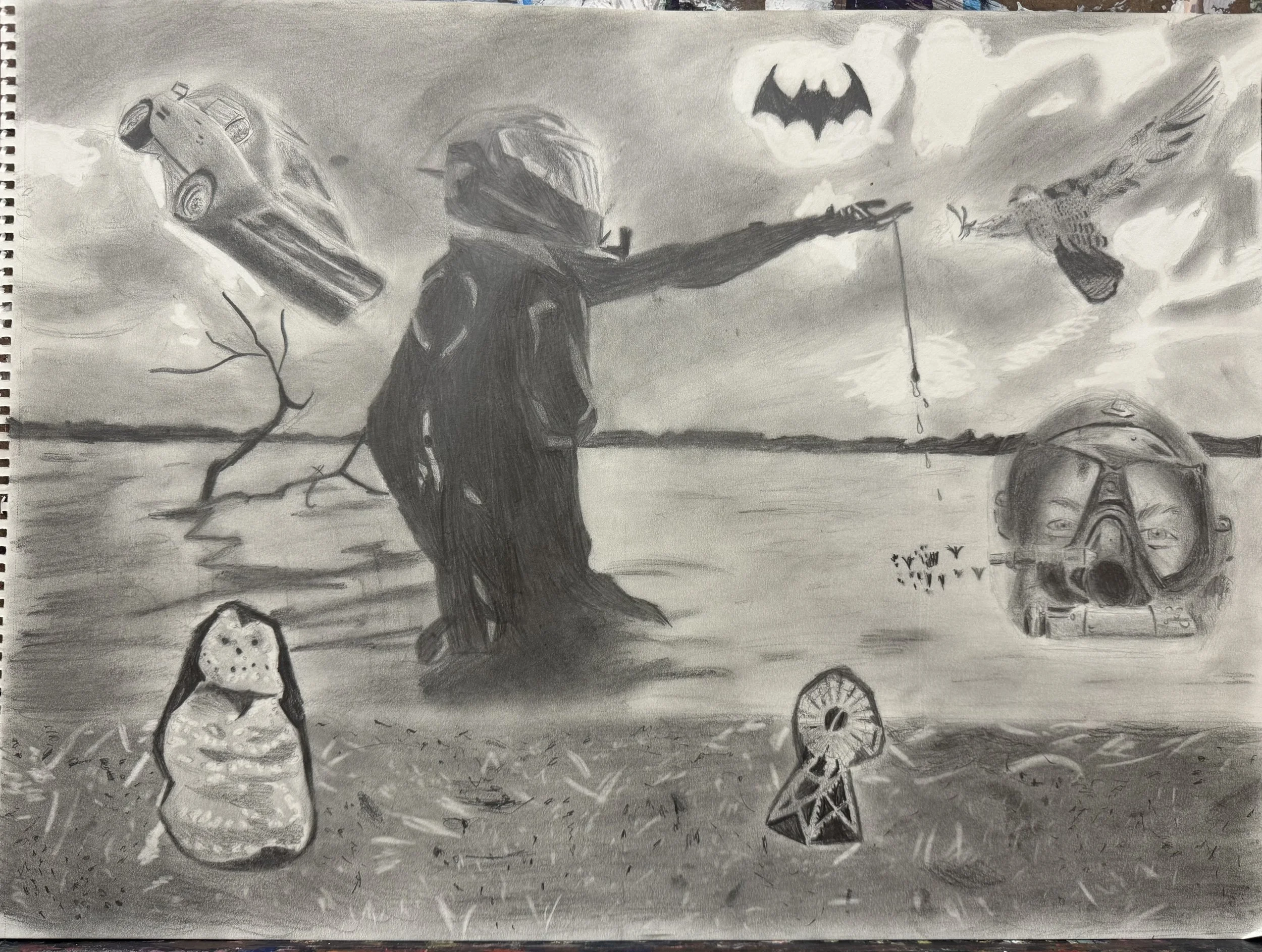 Alex Garcia - Chaos Eclipse, Pencil & Paper, 2024