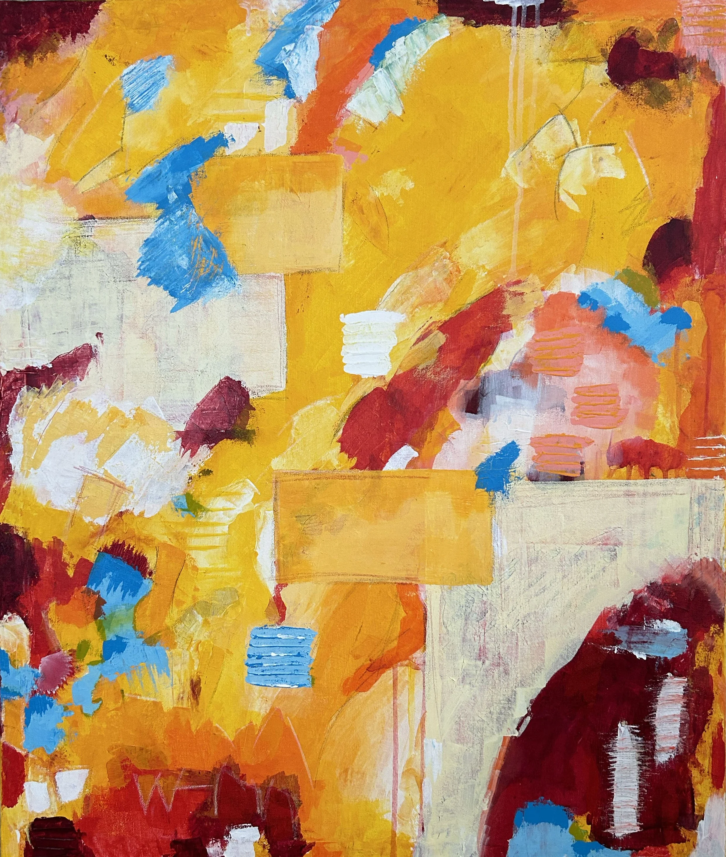 Nia Kherani - Repatterning the Flame, 27 x 32 inches, Acrylic on canvas