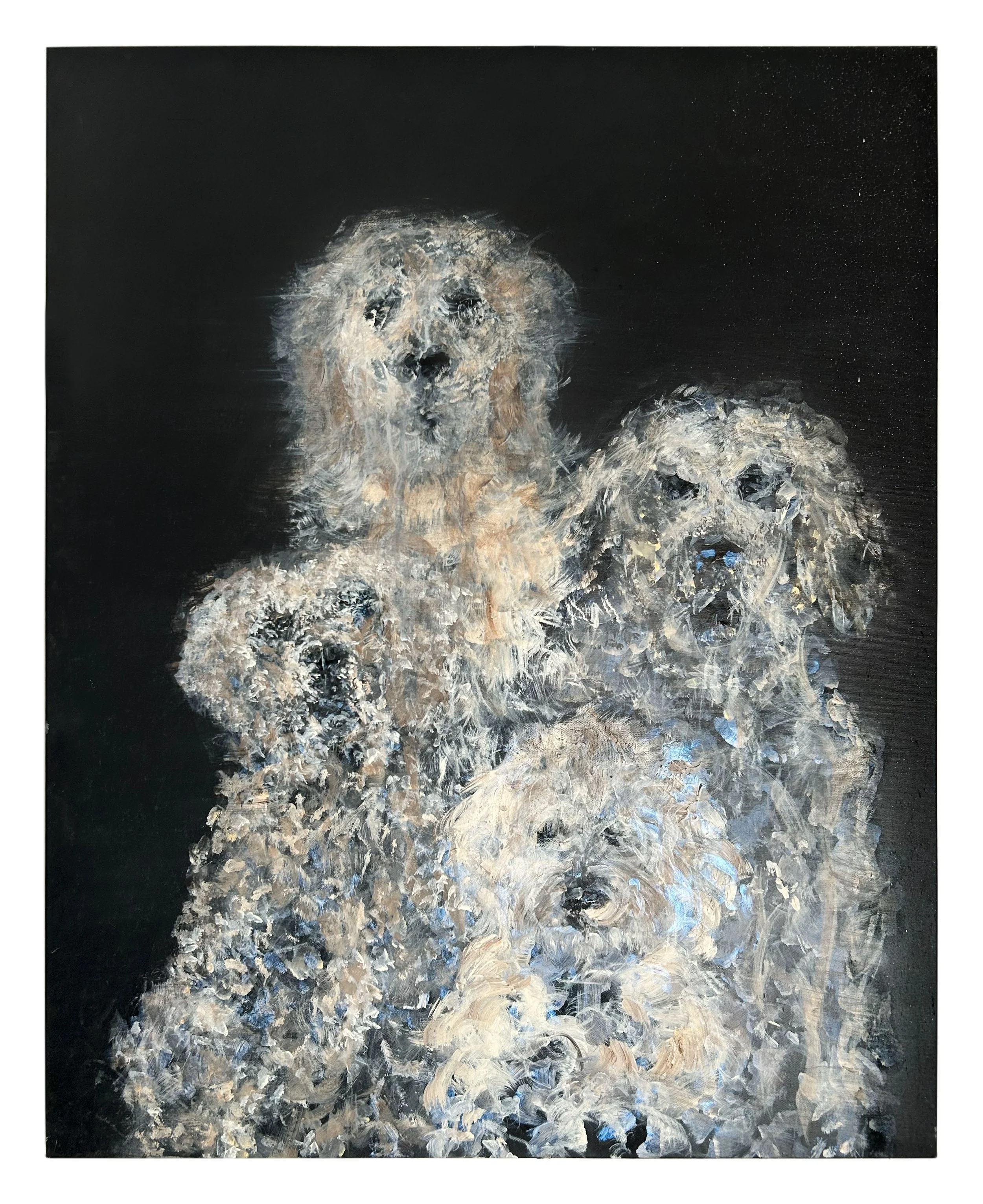 Buse Gumusturkmen - Apparitions, Acrylic on canvas, 31.5 × 39.4 × 1.6 in (80 × 100 × 4 cm), 2023
