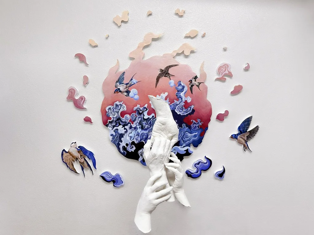 Ziyang Gao - “Near the End of Time”, Acrylic on foam board and cast, 23"× 30"×8”, 2025