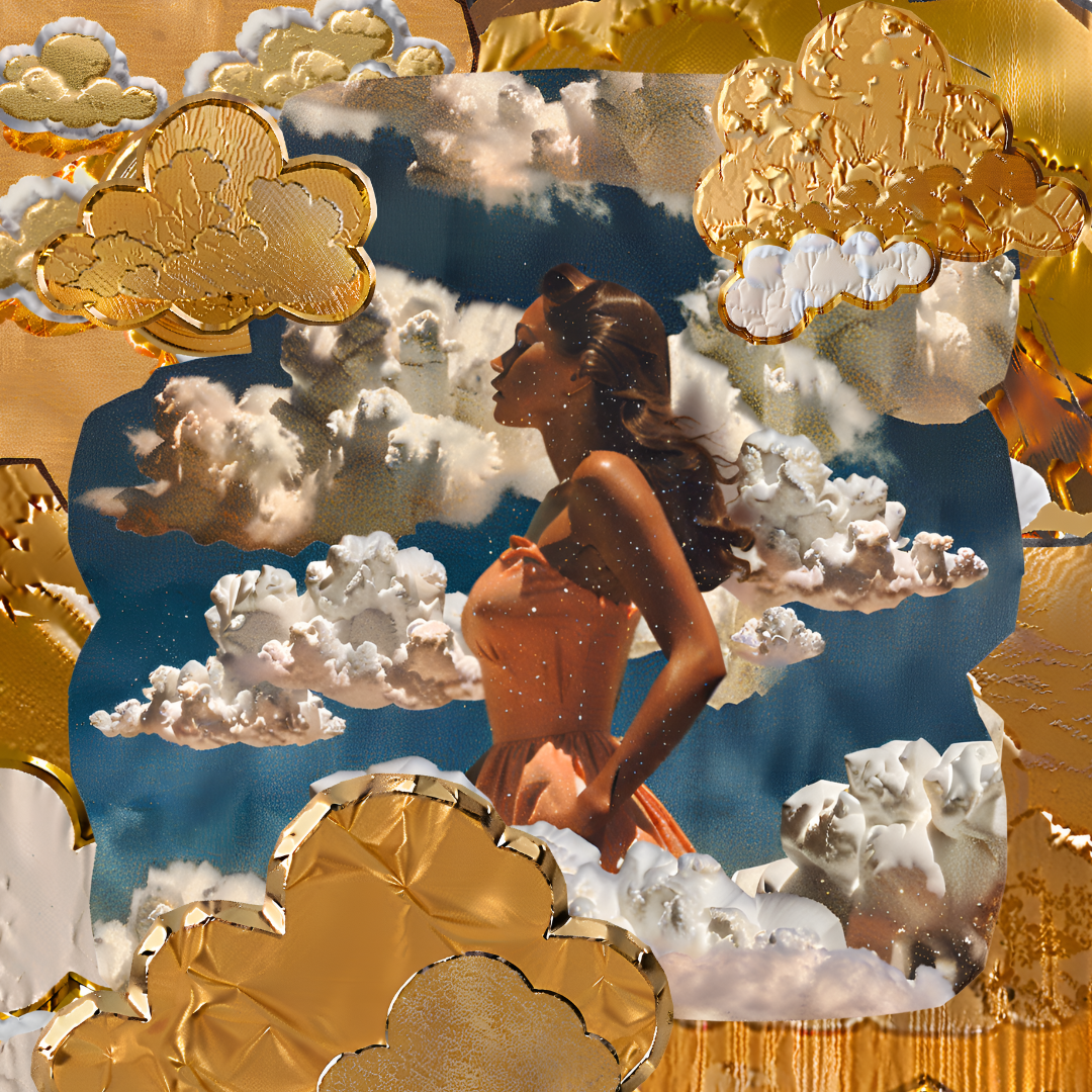 Seeley Lutz - In the Clouds, Digital Collage, 8.5 x 11, 2025