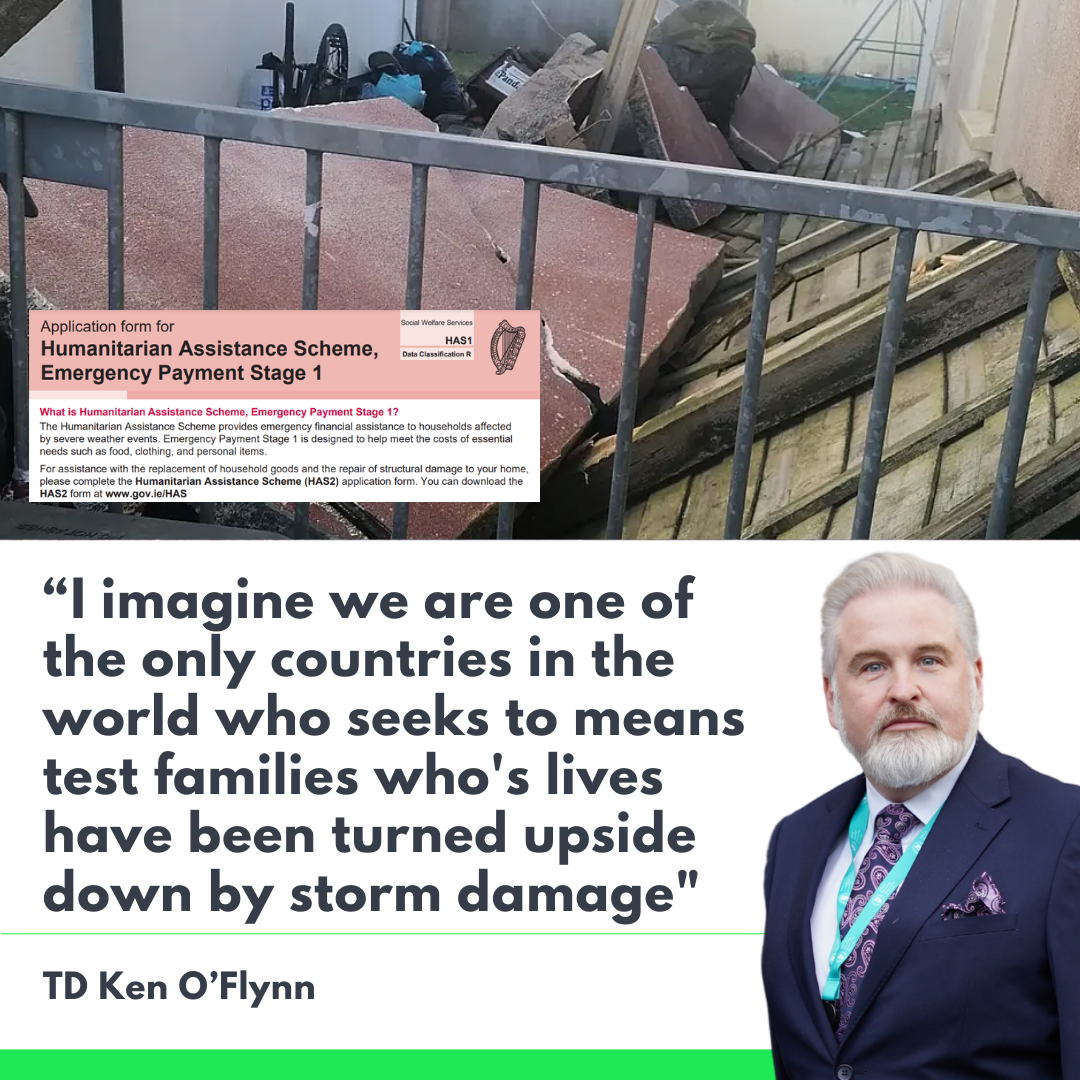 TD Ken O'Flynn Urges Abolition of Means Testing for Humanitarian Assistance Program