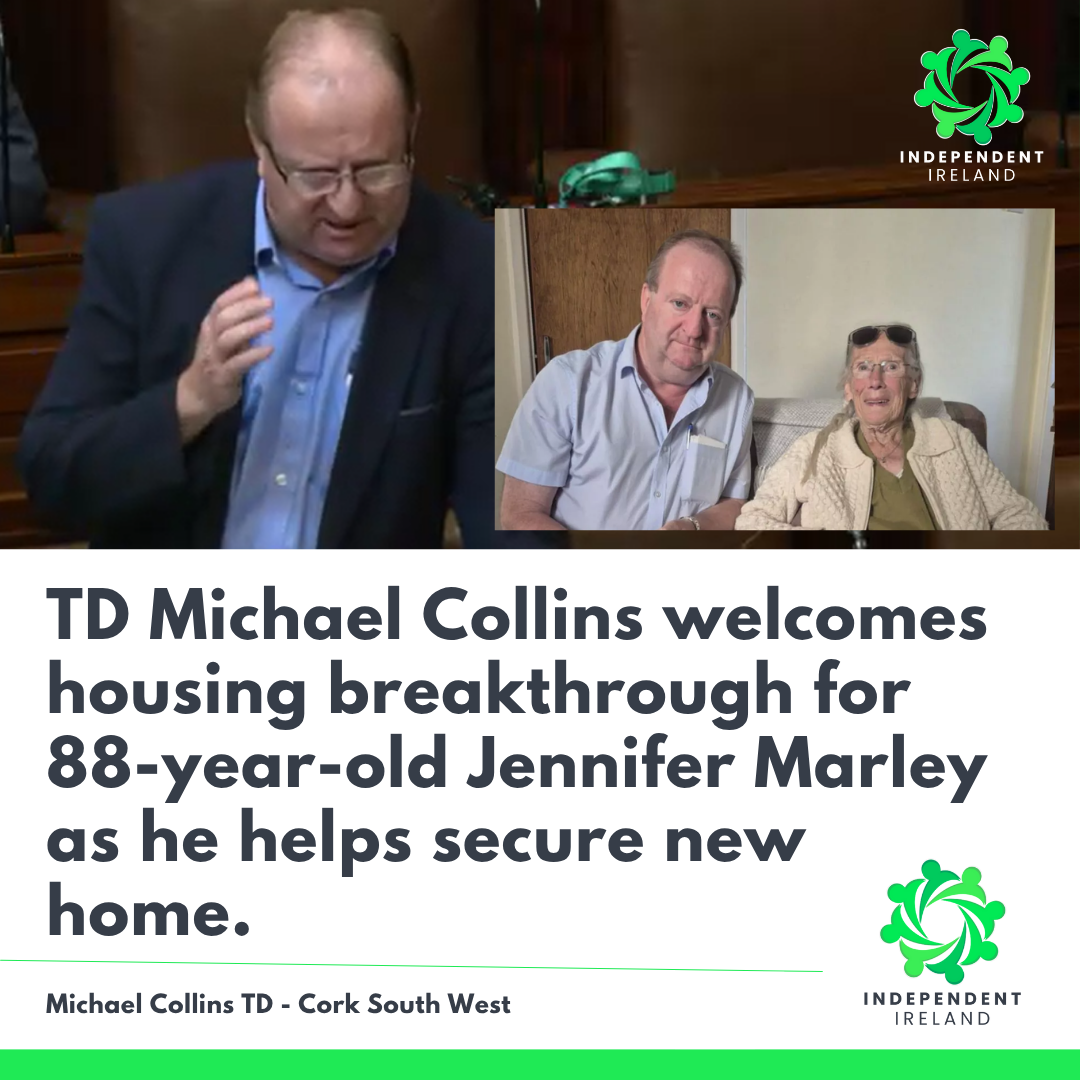 Collins welcomes housing breakthrough for 88-year-old Jennifer Marley