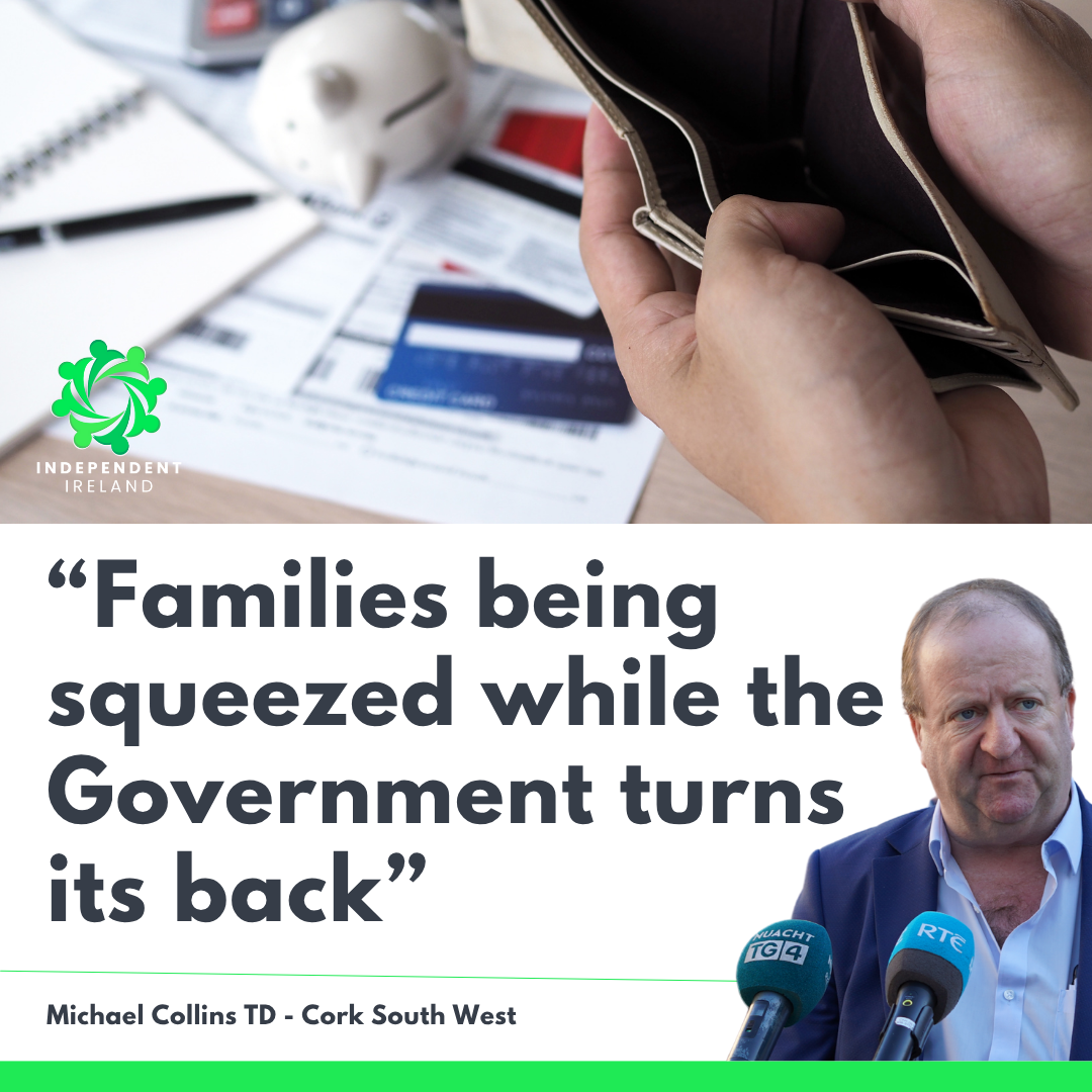 "Families being squeezed while the Government turns its back" – Michael Collins TD slams inaction as cost of groceries soars