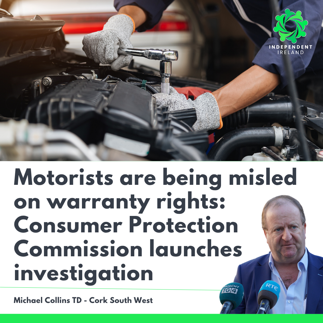 “Motorists threatened with invalid warranties if they opt for independent garage repairs.” Michael Collins
