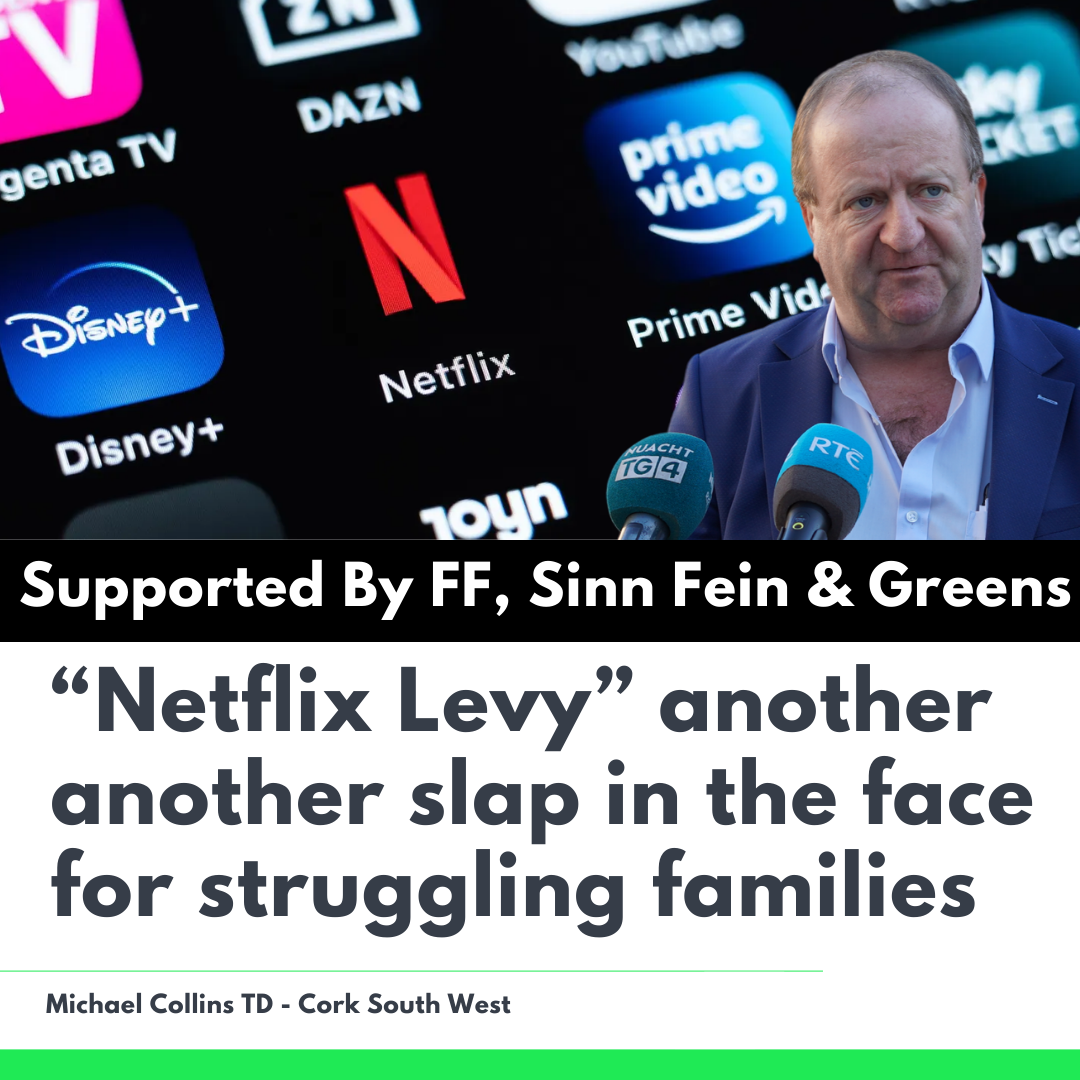 Collins slams shameful ‘Netflix levy’ decision and calls for immediate halt