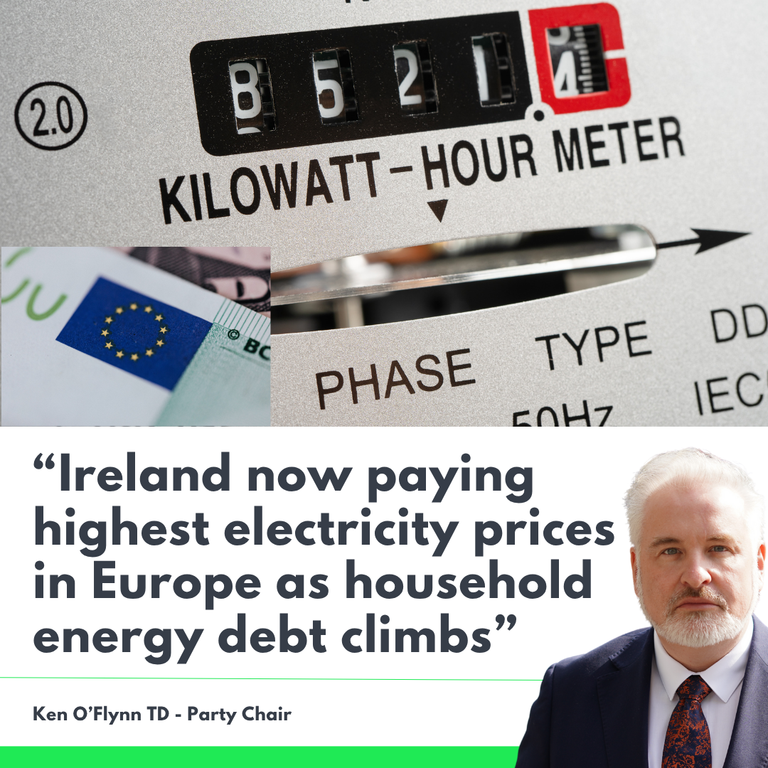 O’Flynn: Ireland now paying highest electricity prices in Europe as household energy debt climbs