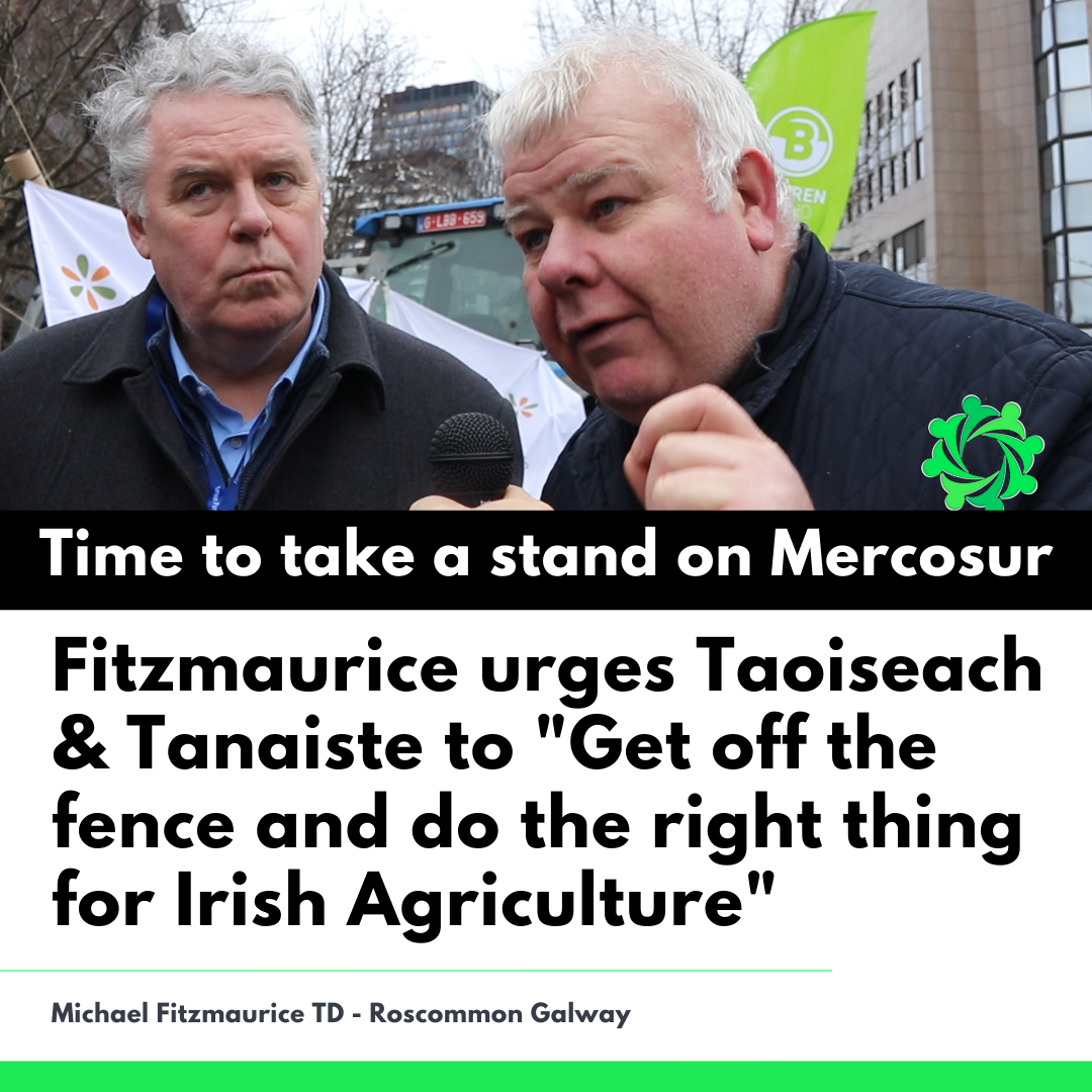 Fitzmaurice urges Taoiseach and Tánaiste to stand with France and stop Mercosur deal - "Get off the fence and do the right thing for Irish Agriculture"