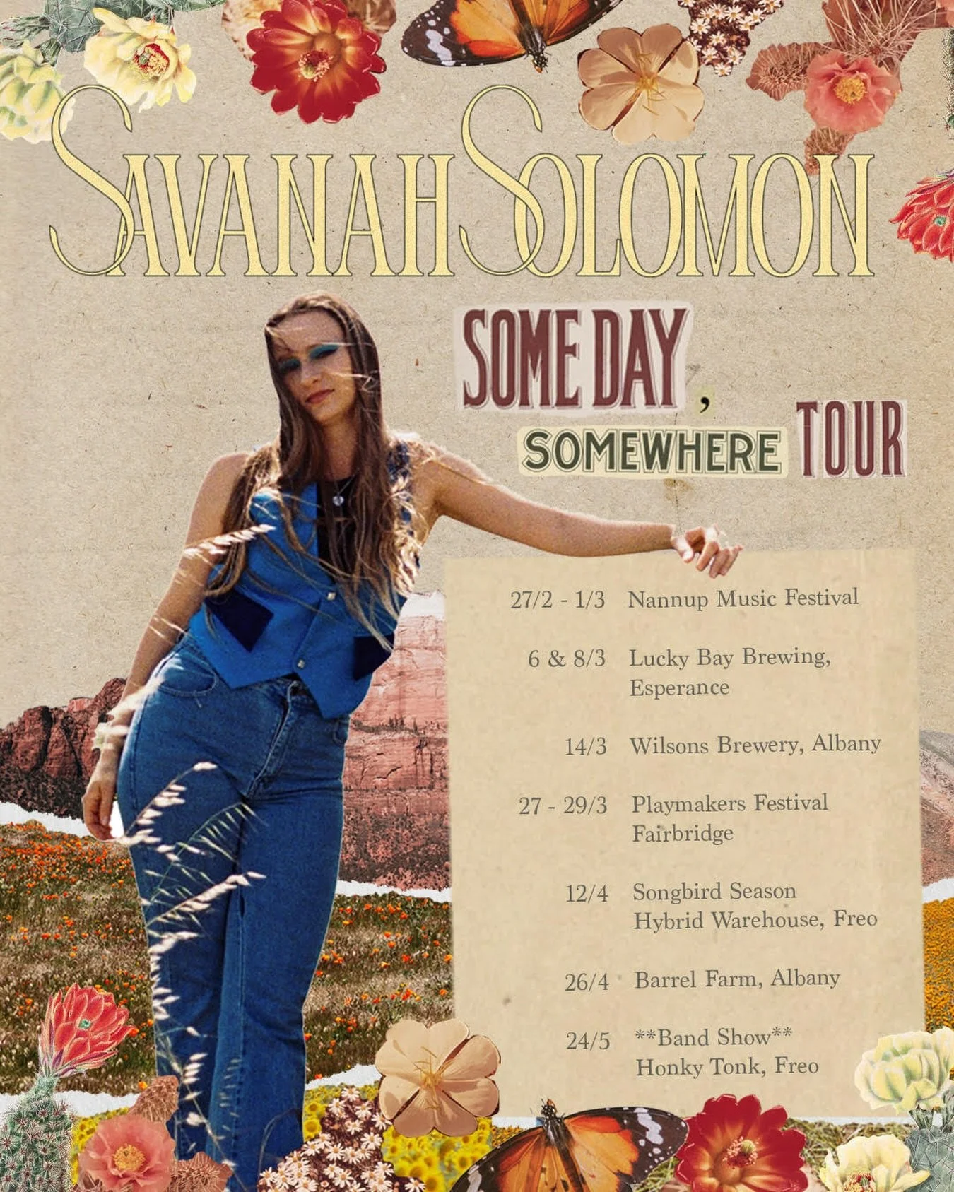I can&rsquo;t wait to be hitting the road once again &hellip; to celebrate the release of my new single &lsquo;Someday Somewhere&rsquo; ~ out March 2nd 🧚🏻

Tickets for both @nannupmusicfestival &amp; @playmakers_wa can be found under events in my w