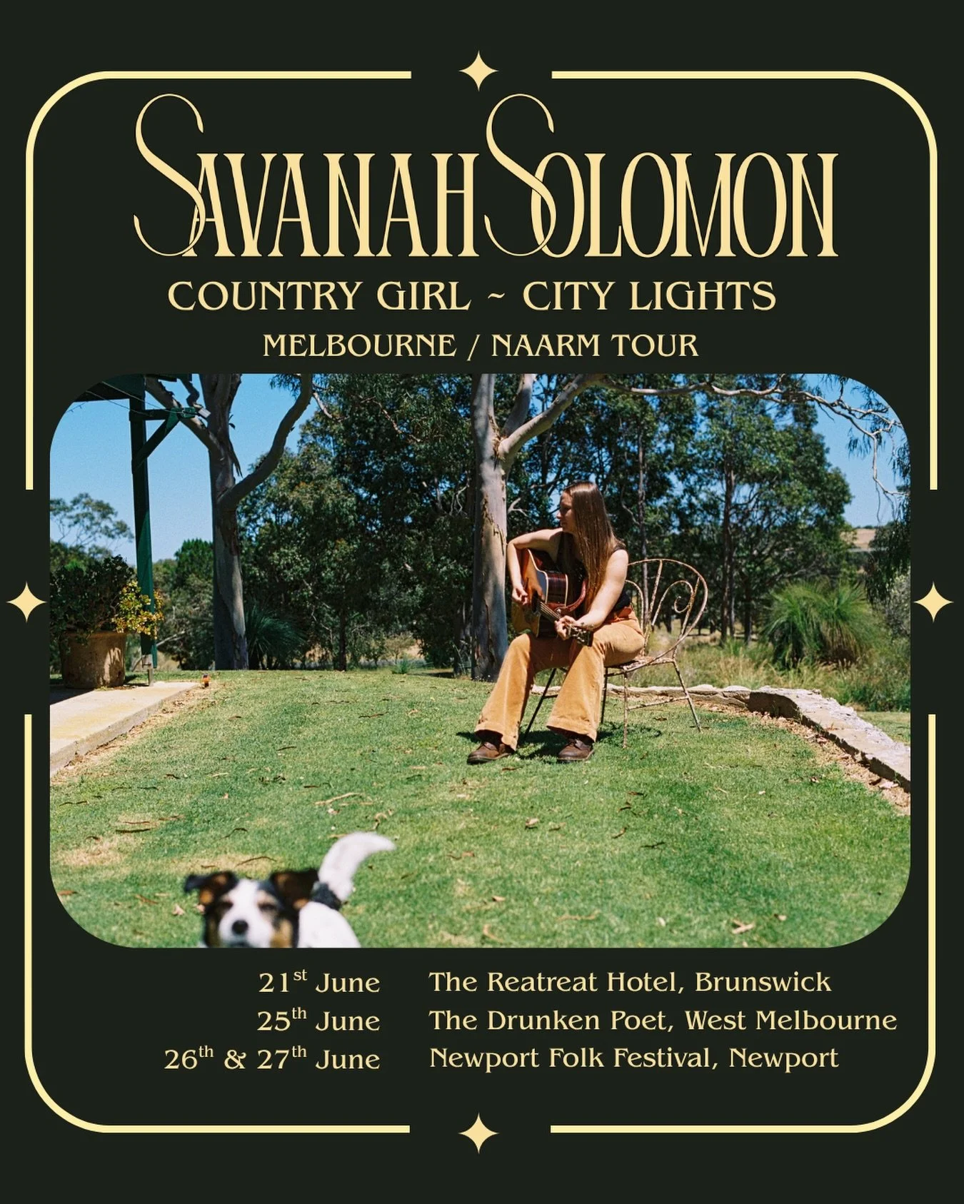~ County Girl ~ City Lights ~

I am beyond excited to announce I&rsquo;ll be heading to Naarm / Melbourne this June ~ to share some songs with you all 🤗 I am playing at one of my favourite community festivals @newportfolkfest3015 once again on the 2