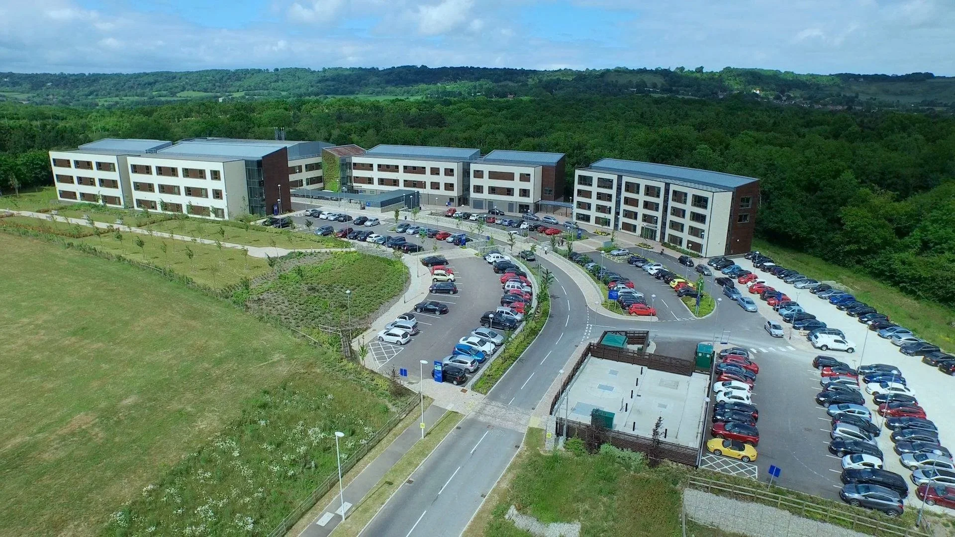 Aerial photo of KIMS Hospital in Weavering in Kent