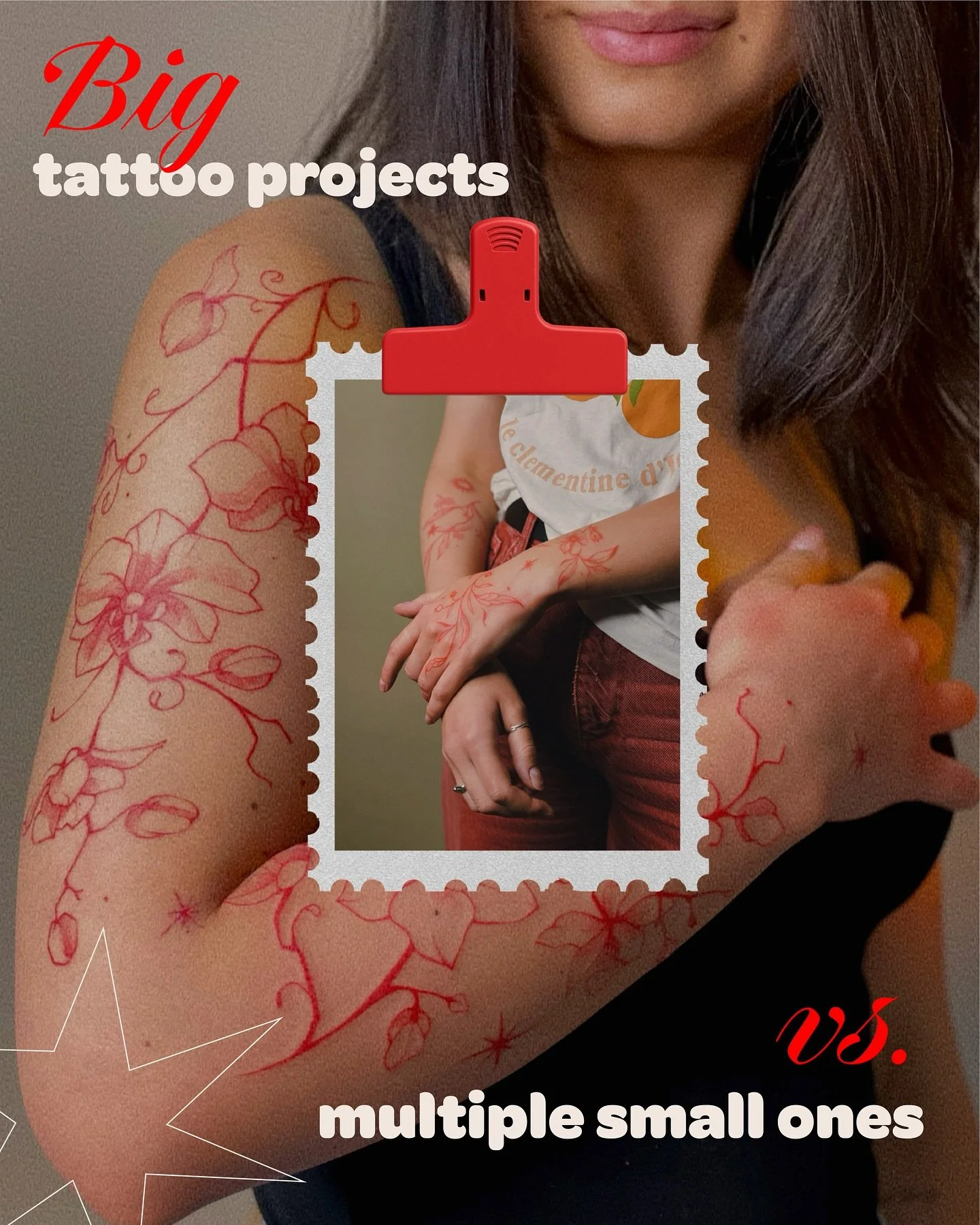 ✨ Big tattoo project or many small ones? ✨

I used to love collecting smaller pieces, but the more I learn and see, the more I appreciate the flow and impact of a bigger project. 🖤

That doesn&rsquo;t mean small tattoos are a &ldquo;mistake&rdquo; &