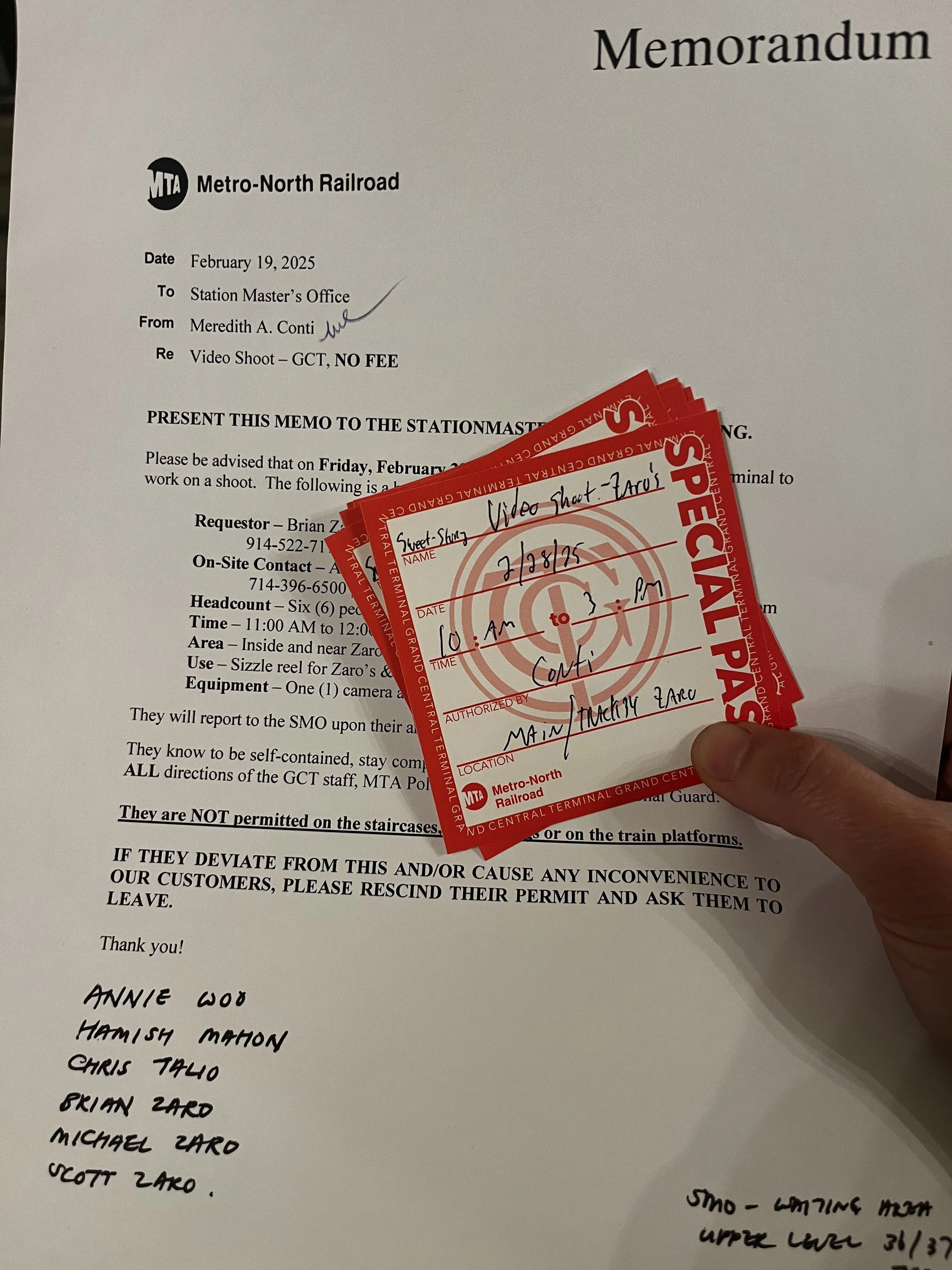 GCT Production Permit