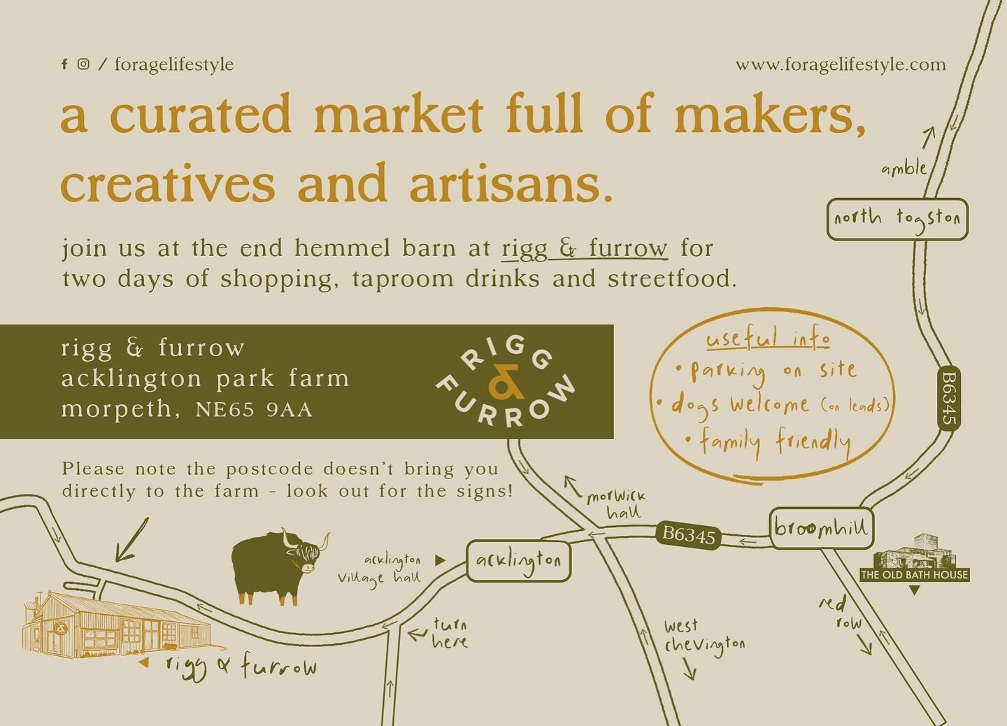 Where to find us at our Forage Lifestyle Easter Market NEXT FRIDAY &amp; SATURDAY - a curated market full of makers, creatives and artisans! 🐣

Join us at the End Hemmel barn @riggandfurrow for two days of thoughtful shopping from around 25 artisan 