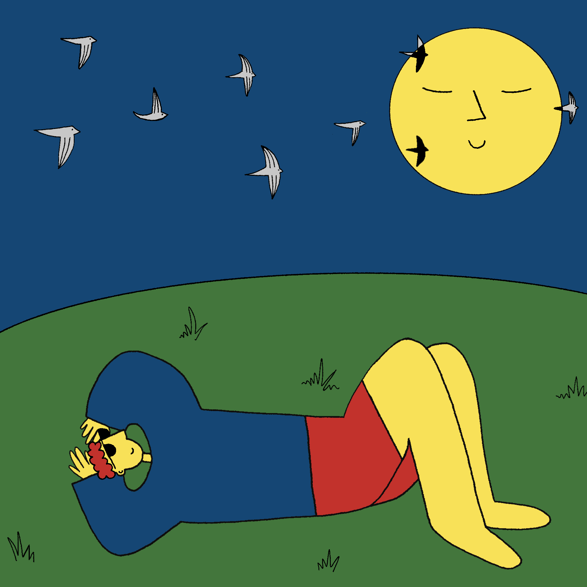 Watching The World Go By - Digital Illustration