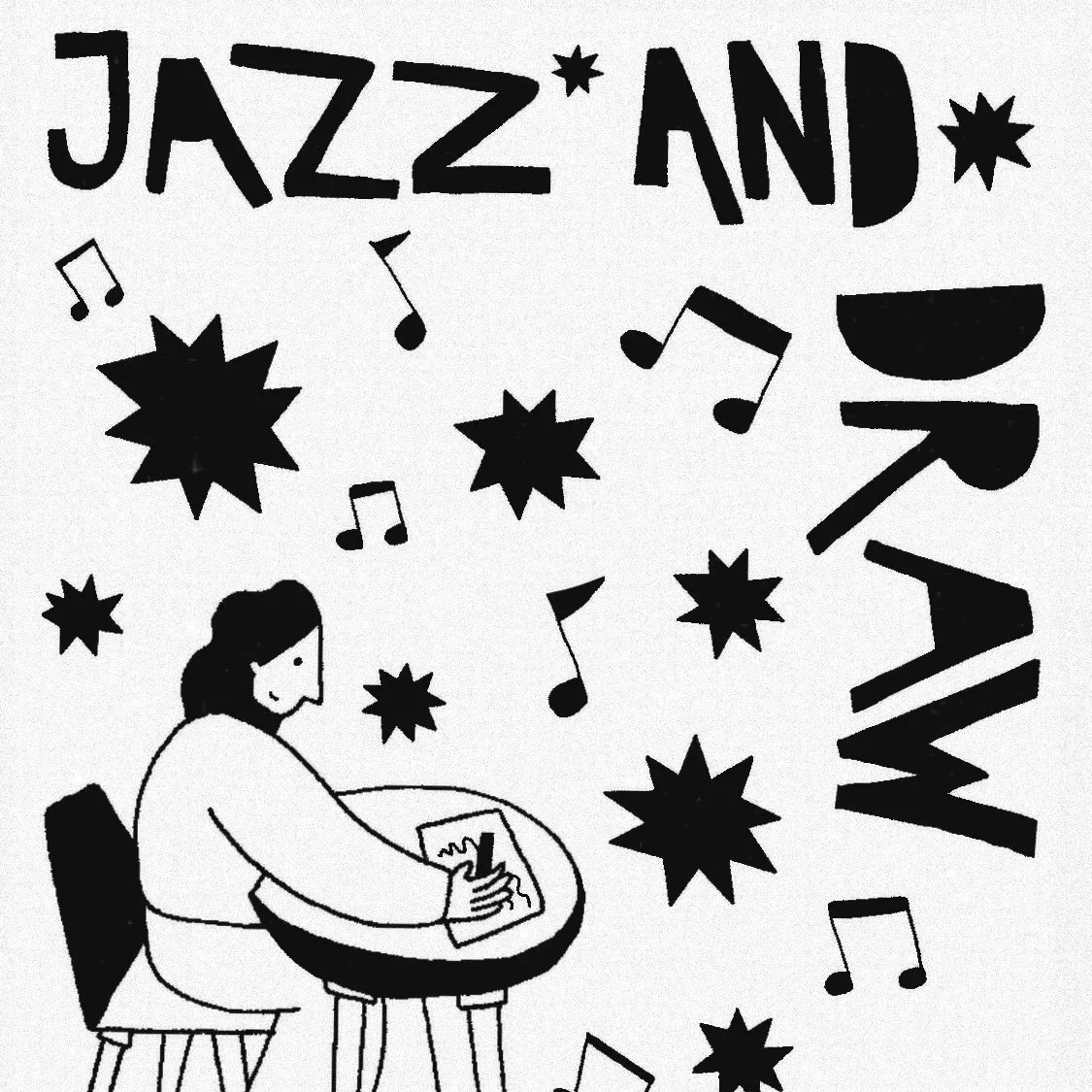 Jazz And Draw Event Poster