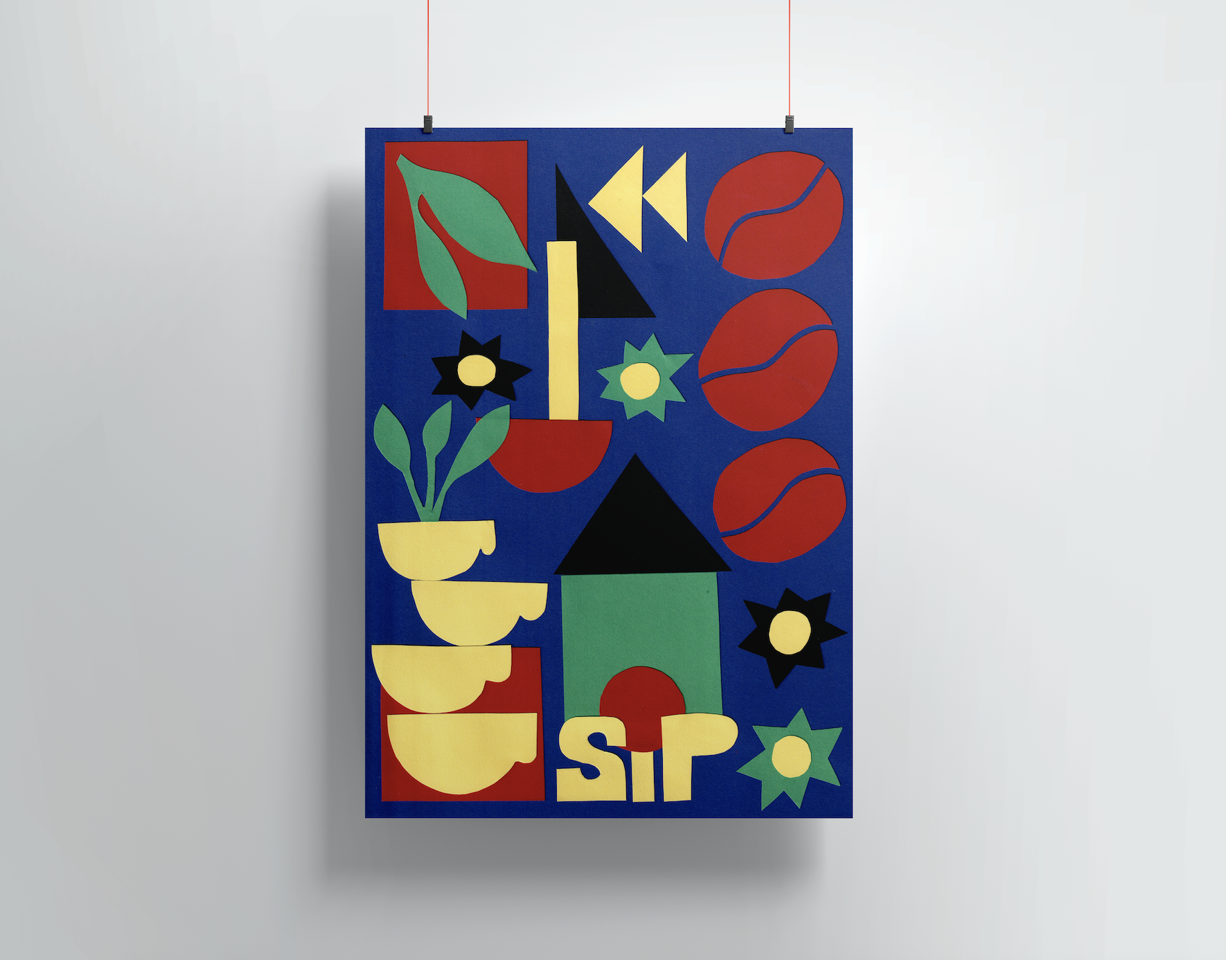Paper Shapes - Coffee Bag Illustration