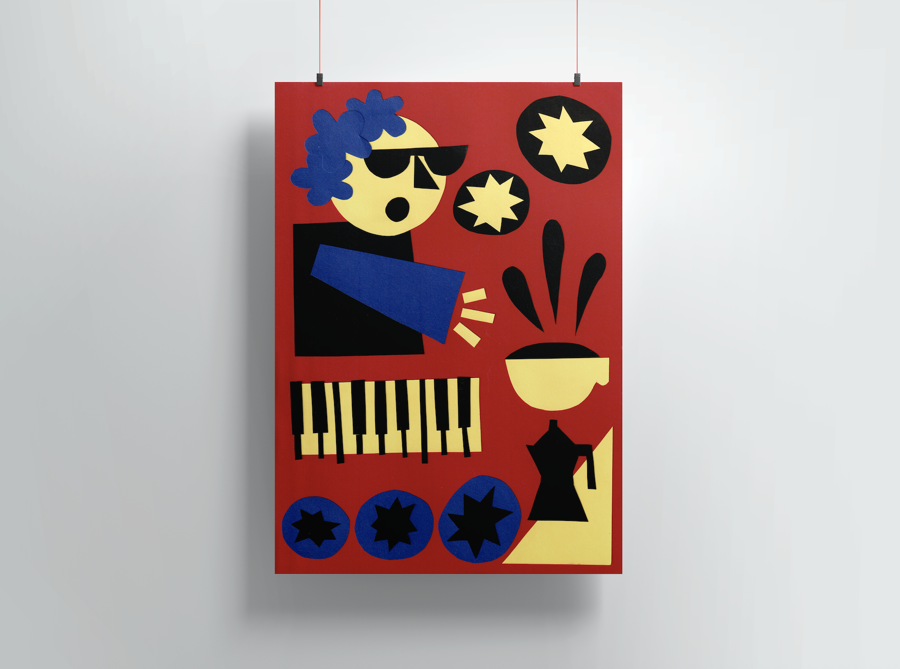 Paper Shapes - Coffer Drinkers Illustration