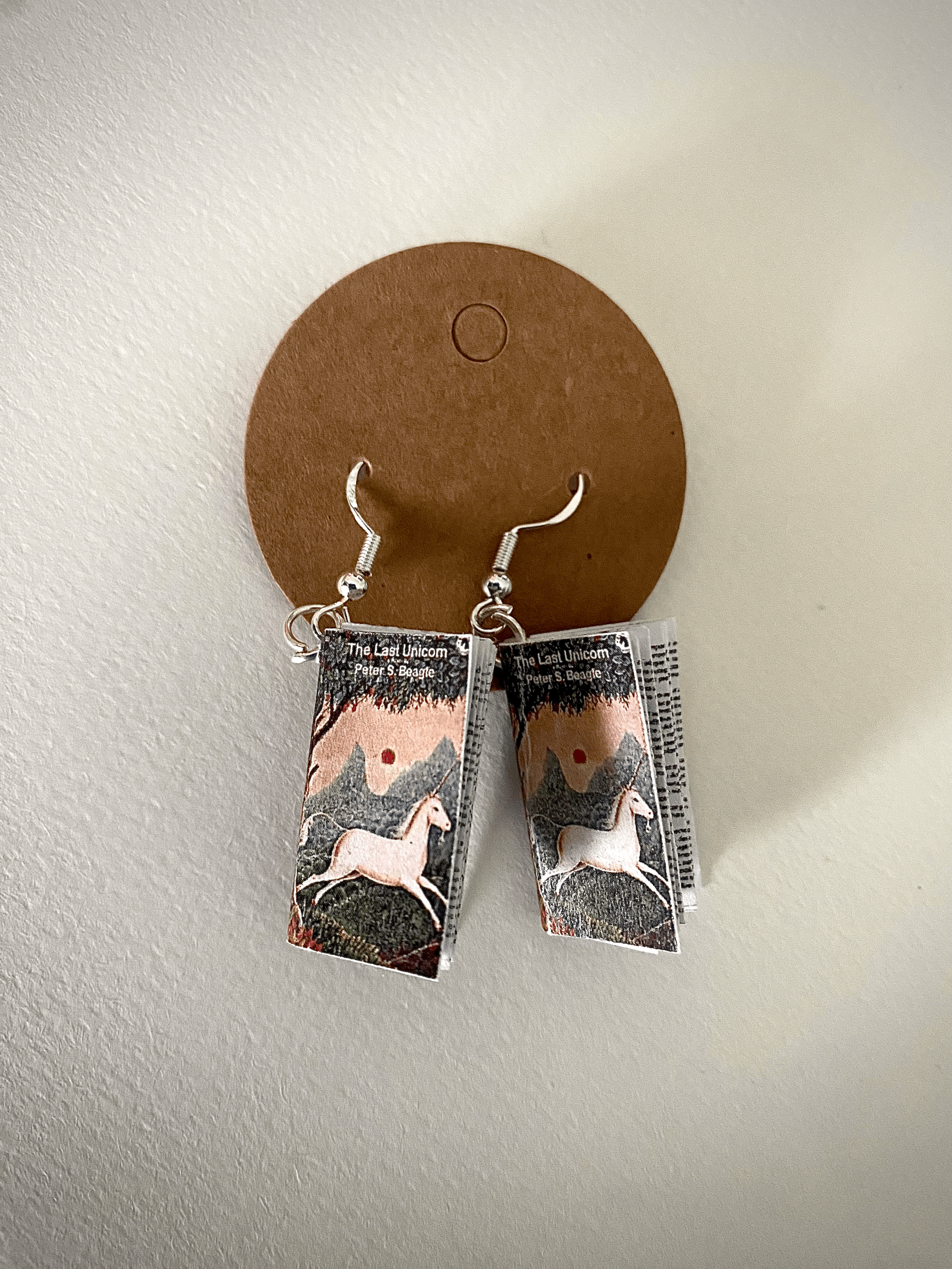 The Last Unicorn Book Earrings