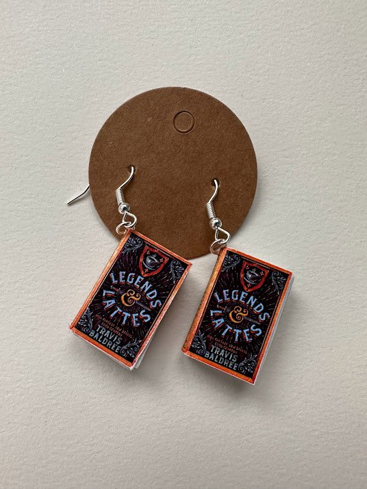 Legends and Lattes Book Earrings